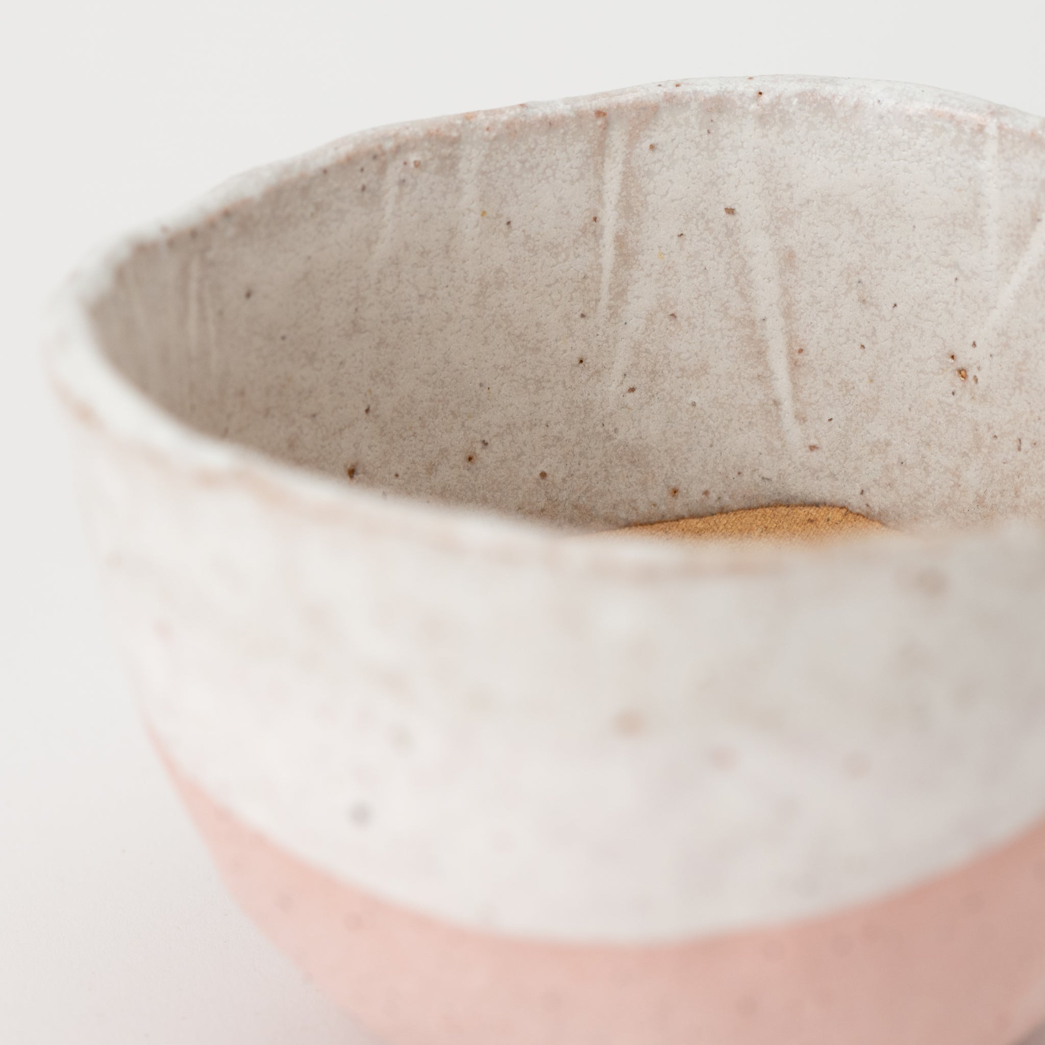 Naginowa Shigaraki Ware Pink Tripple Legged Japanese Bonsai Pot 4.5 in.