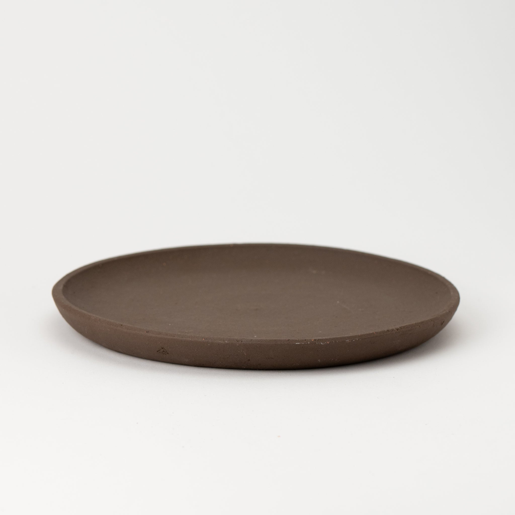 Naginowa Shigaraki Ware Burnt Saucer Japanese Bonsai Pot 8.5 in.