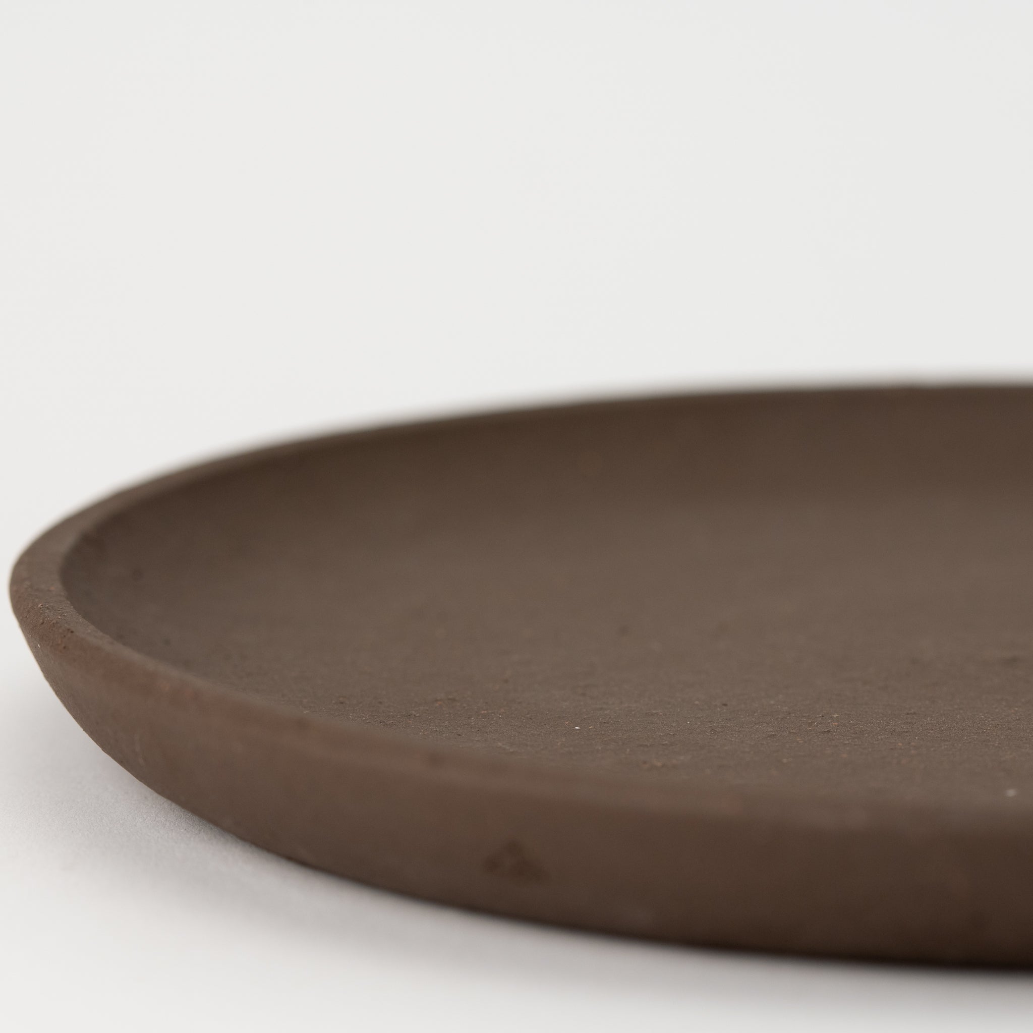 Naginowa Shigaraki Ware Burnt Saucer Japanese Bonsai Pot 8.5 in.