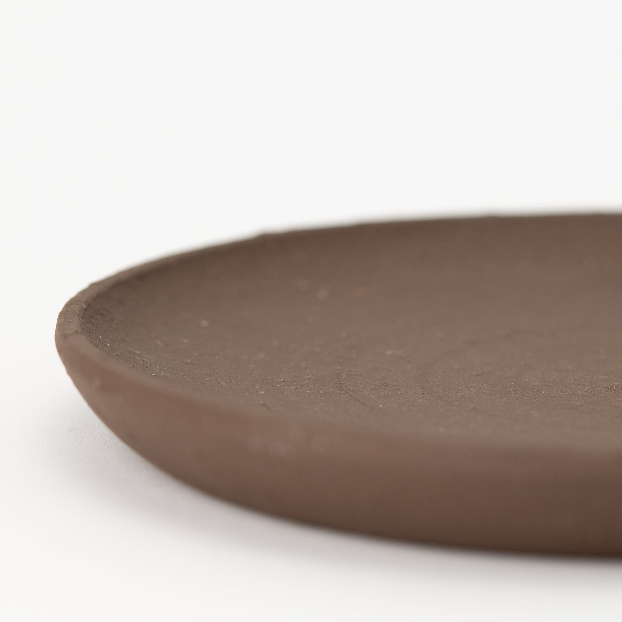 Naginowa Shigaraki Ware Burnt Saucer Japanese Bonsai Pot 6.1 in.