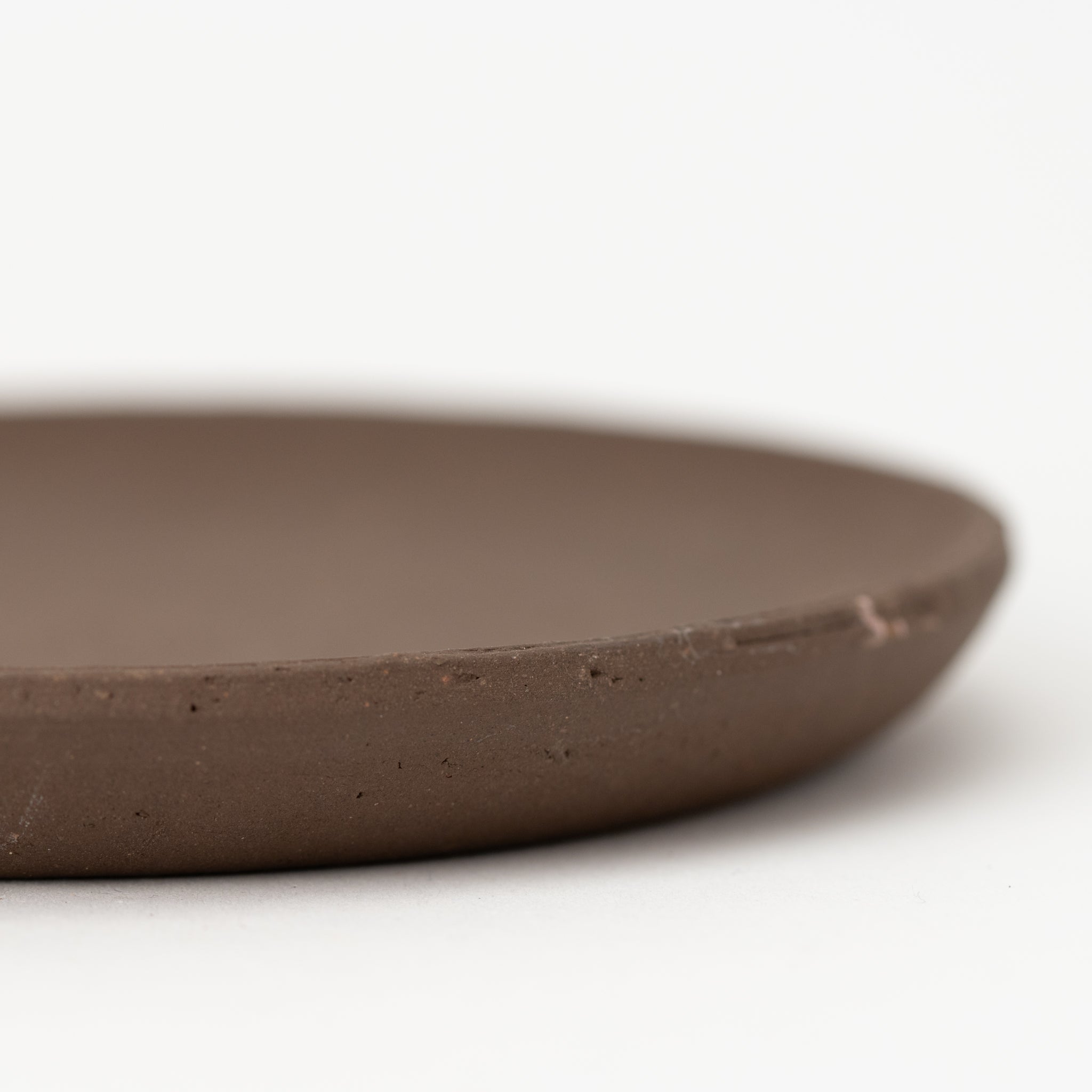 Naginowa Shigaraki Ware Burnt Saucer Japanese Bonsai Pot 6.1 in.