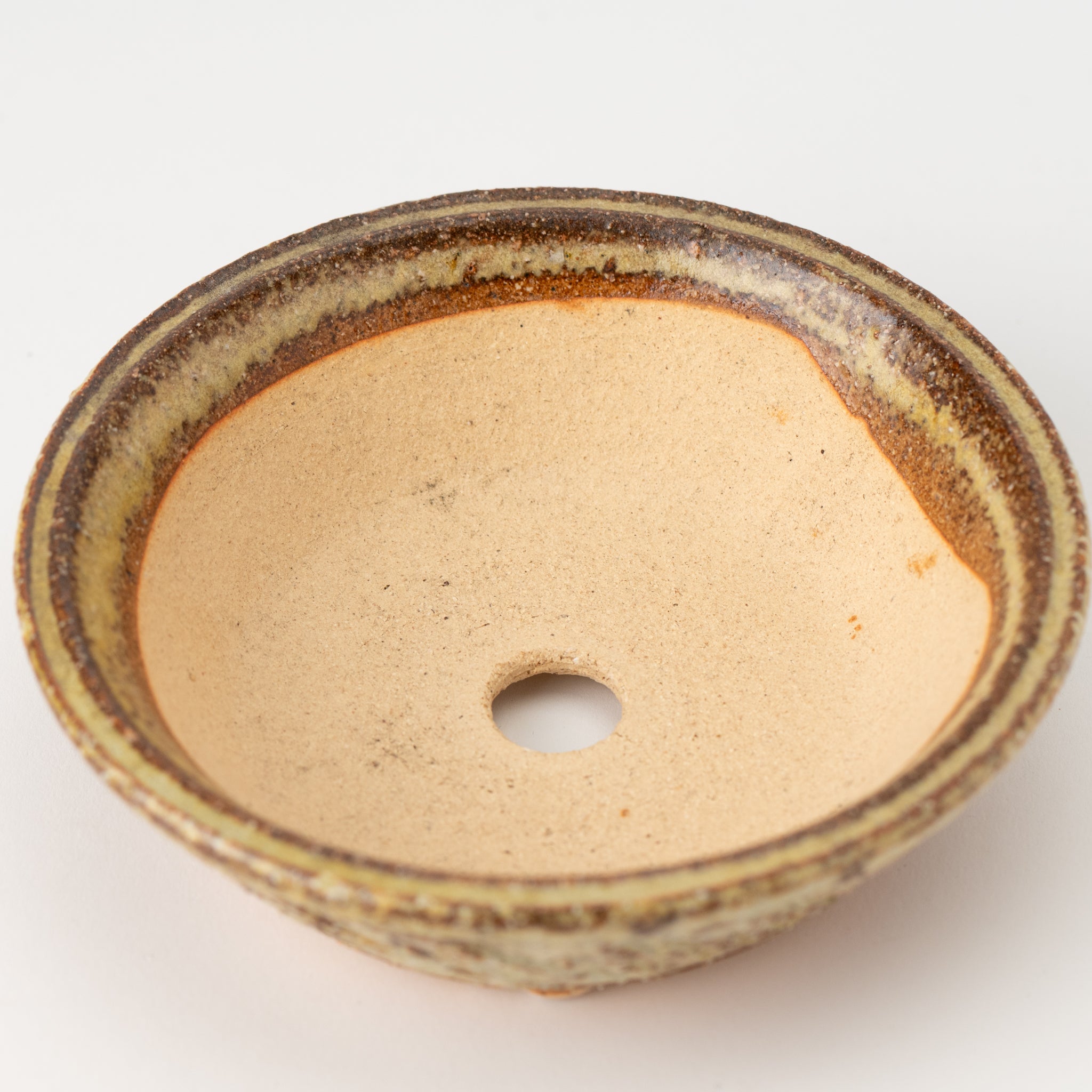 Naginowa Shigaraki Ware Curve Shaped Japanese Bonsai Pot Set of 3