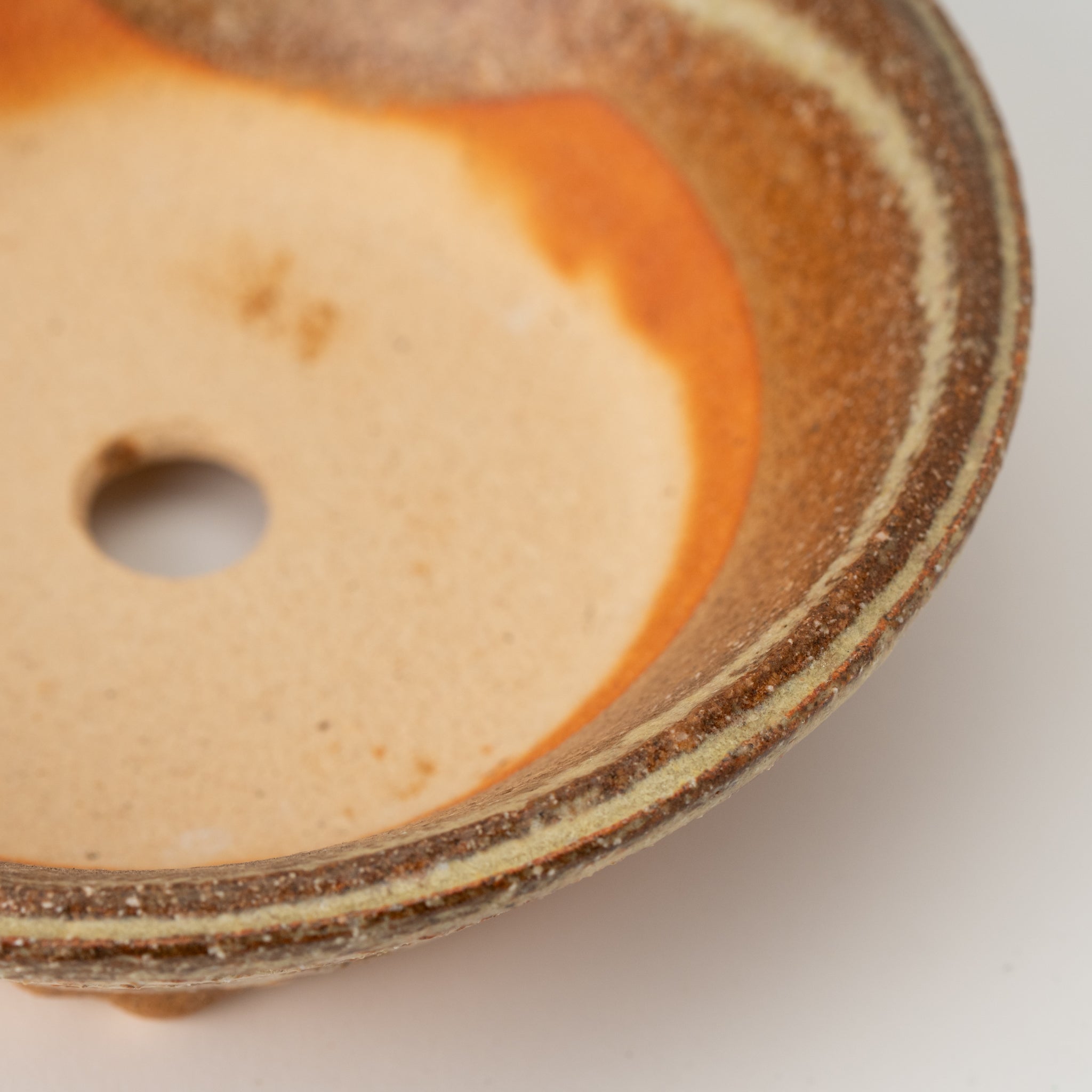 Naginowa Shigaraki Ware Curve Shaped Japanese Bonsai Pot Set of 3