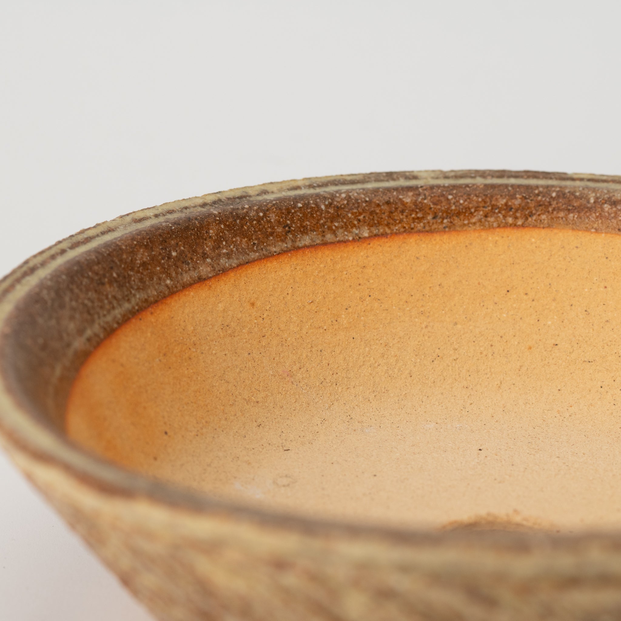 Naginowa Shigaraki Ware Curve Shaped Japanese Bonsai Pot Set of 3