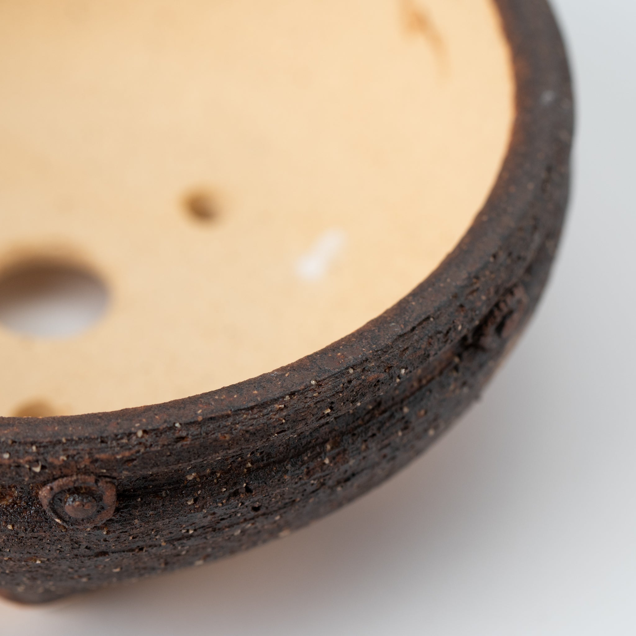 Naginowa Shigaraki Ware Komon Japanese Bonsai Pot Set of 3