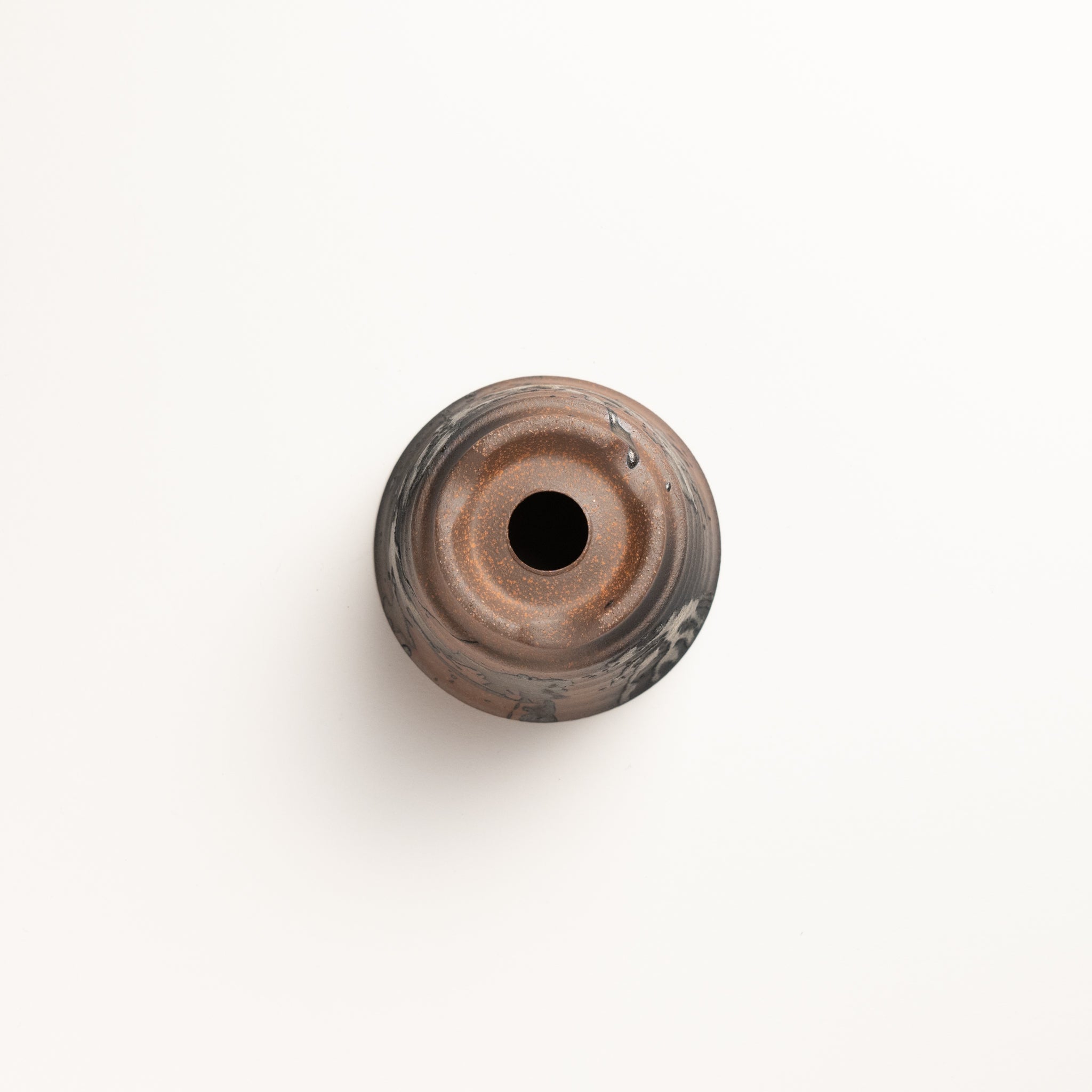 Naginowa Gold Paint Corrugated BANKO Ware Japanese Bonsai Pot 3.6in.