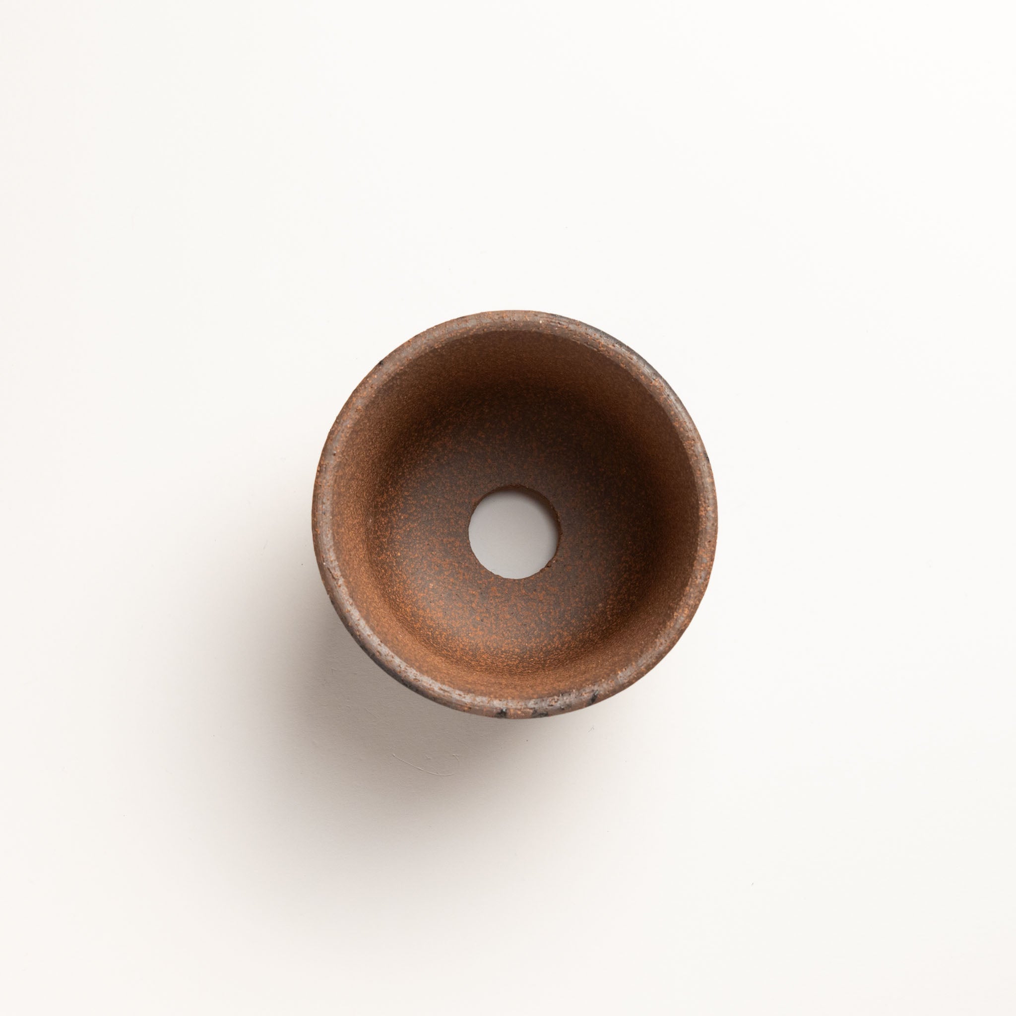 Naginowa Gold Paint Rounded BANKO Ware Japanese Bonsai Pot 3.6in.