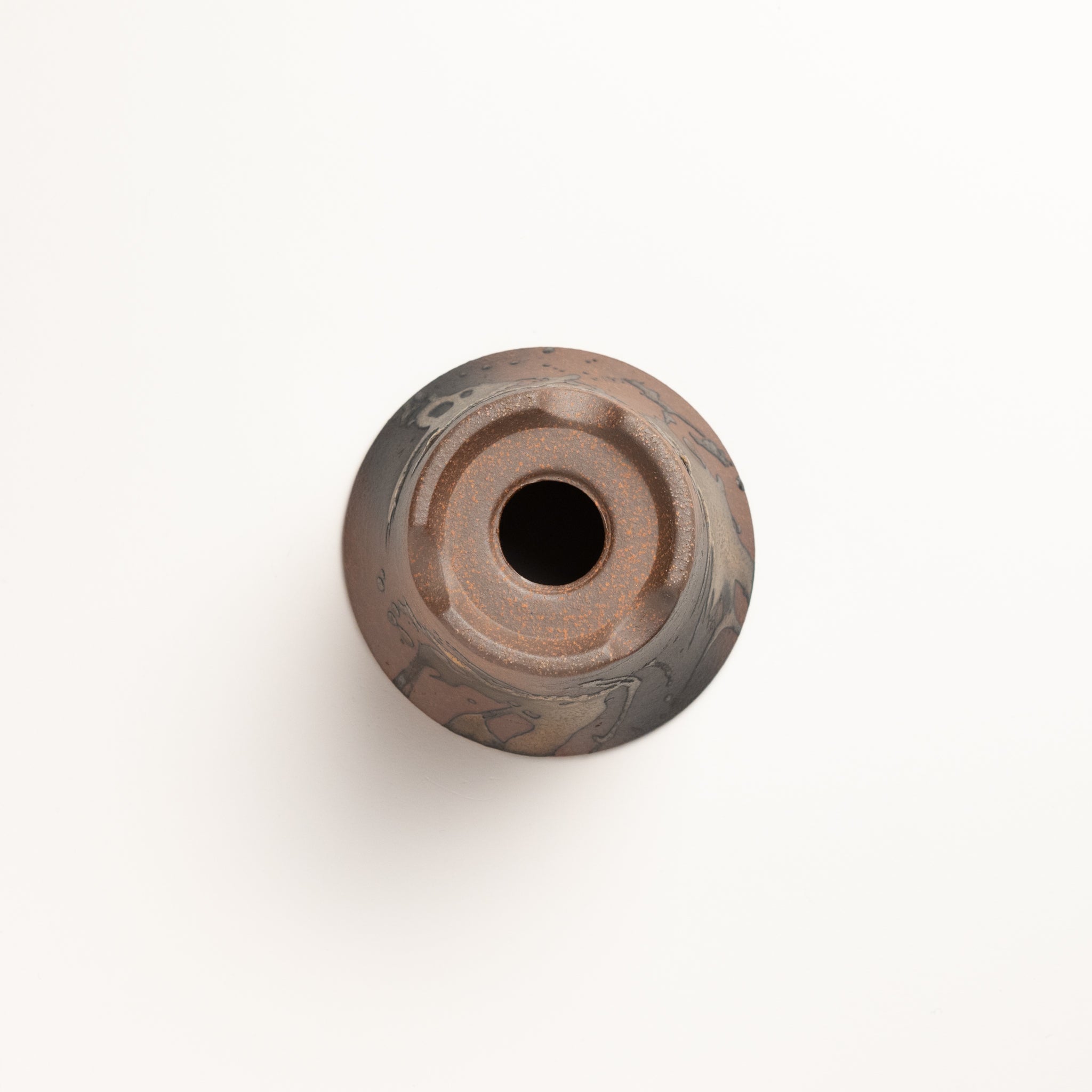 Naginowa Gold Paint Warped BANKO Ware Japanese Bonsai Pot 3.6in.