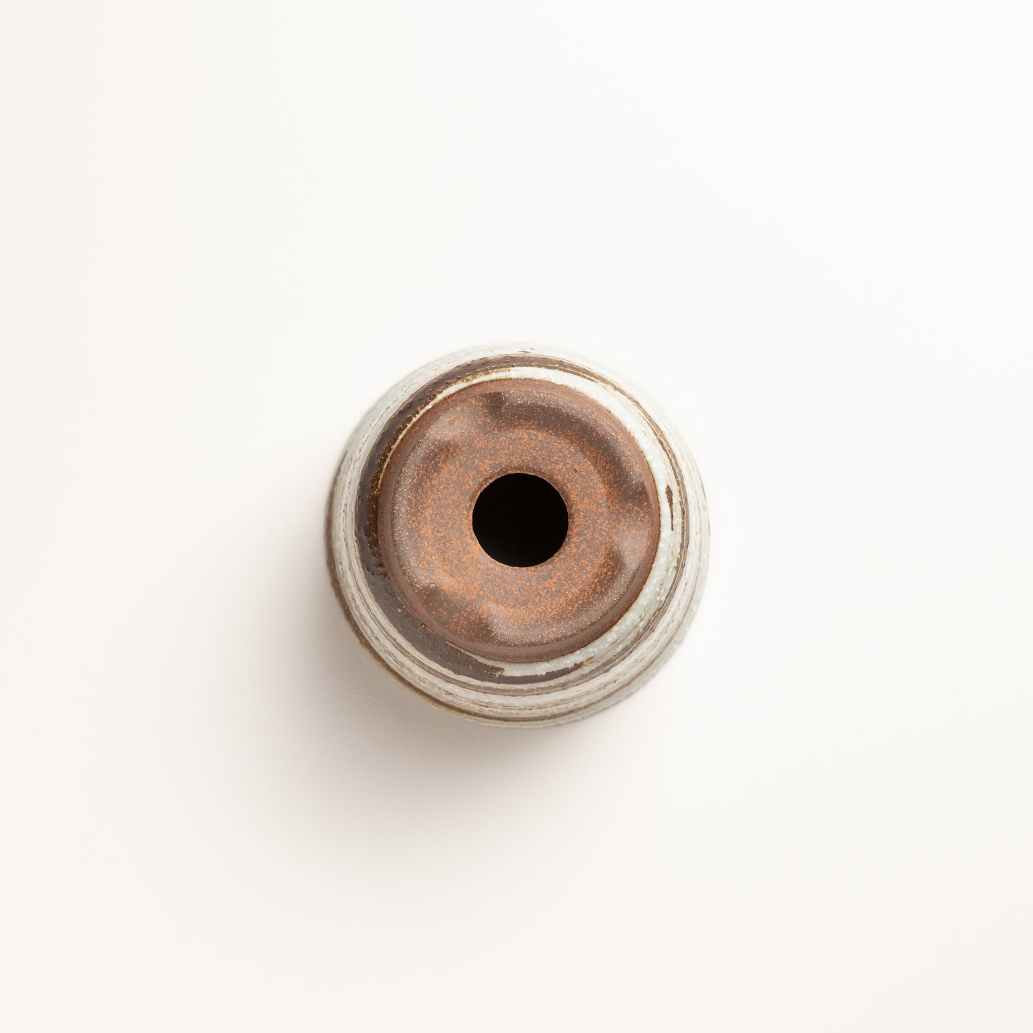 Naginowa Brush Marks Rounded BANKO Ware Japanese Bonsai Pot 4.3in.