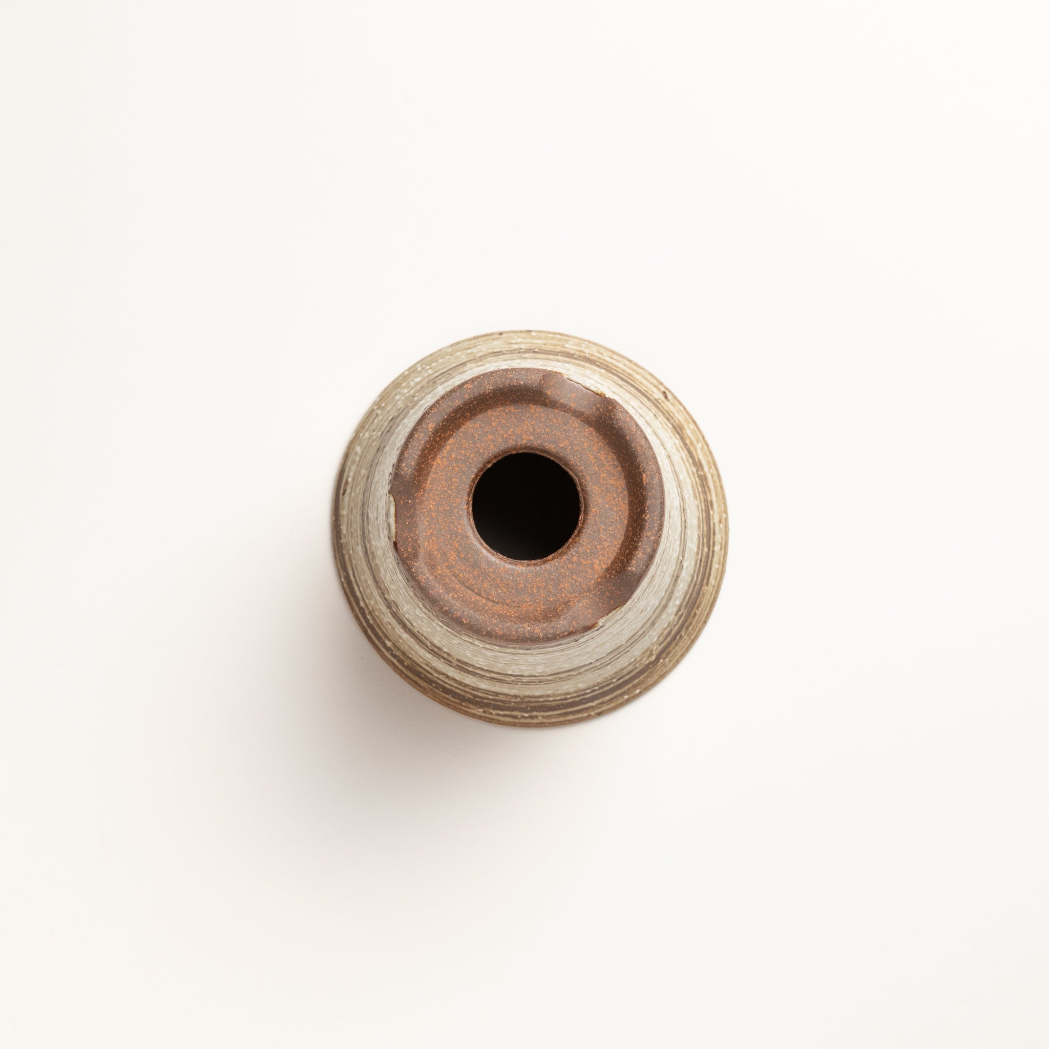 Naginowa Brush Marks Warped BANKO Ware Japanese Bonsai Pot 4.3in.