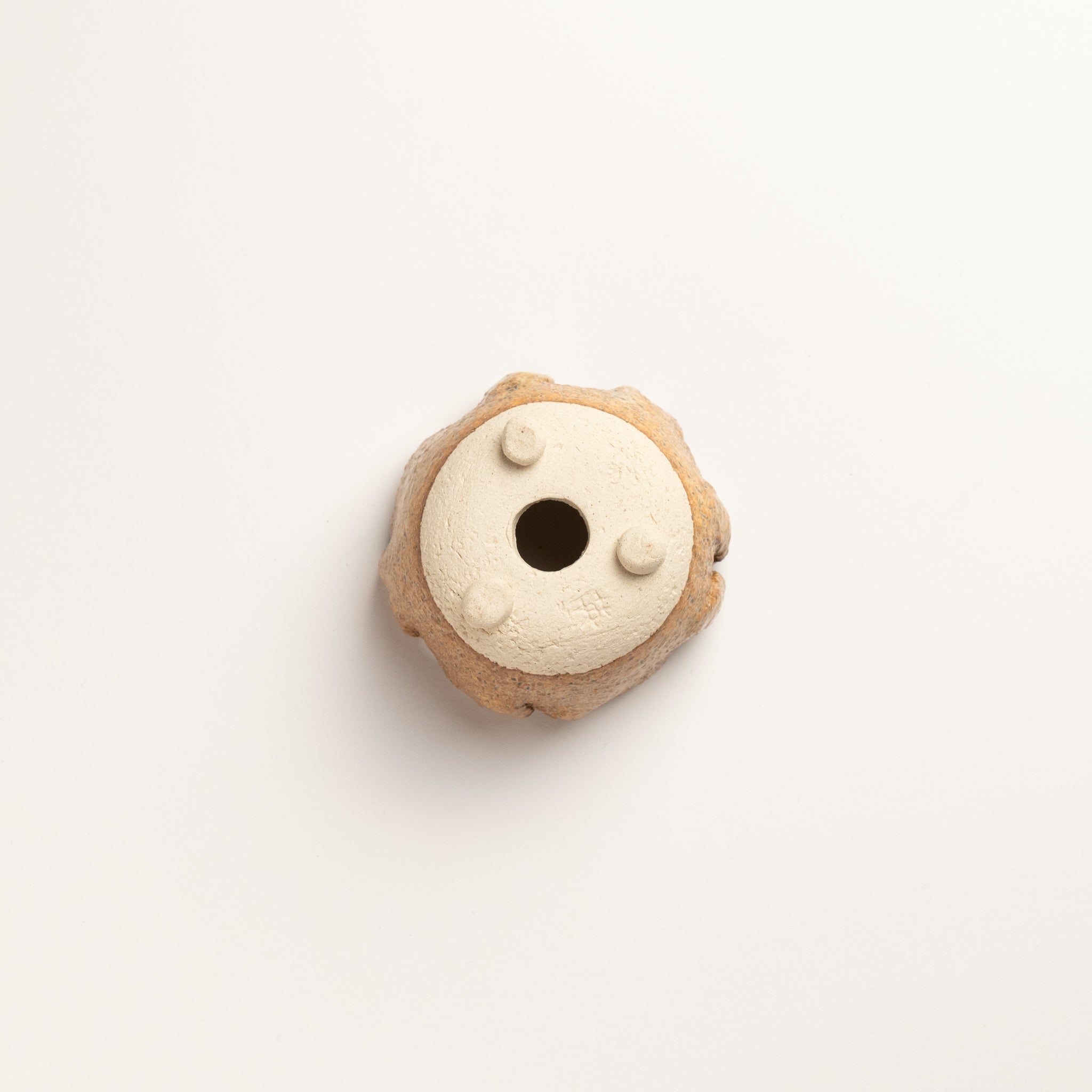 Naginowa Irabo Round Shape BANKO Ware Japanese Bonsai Pot 3.3 in.