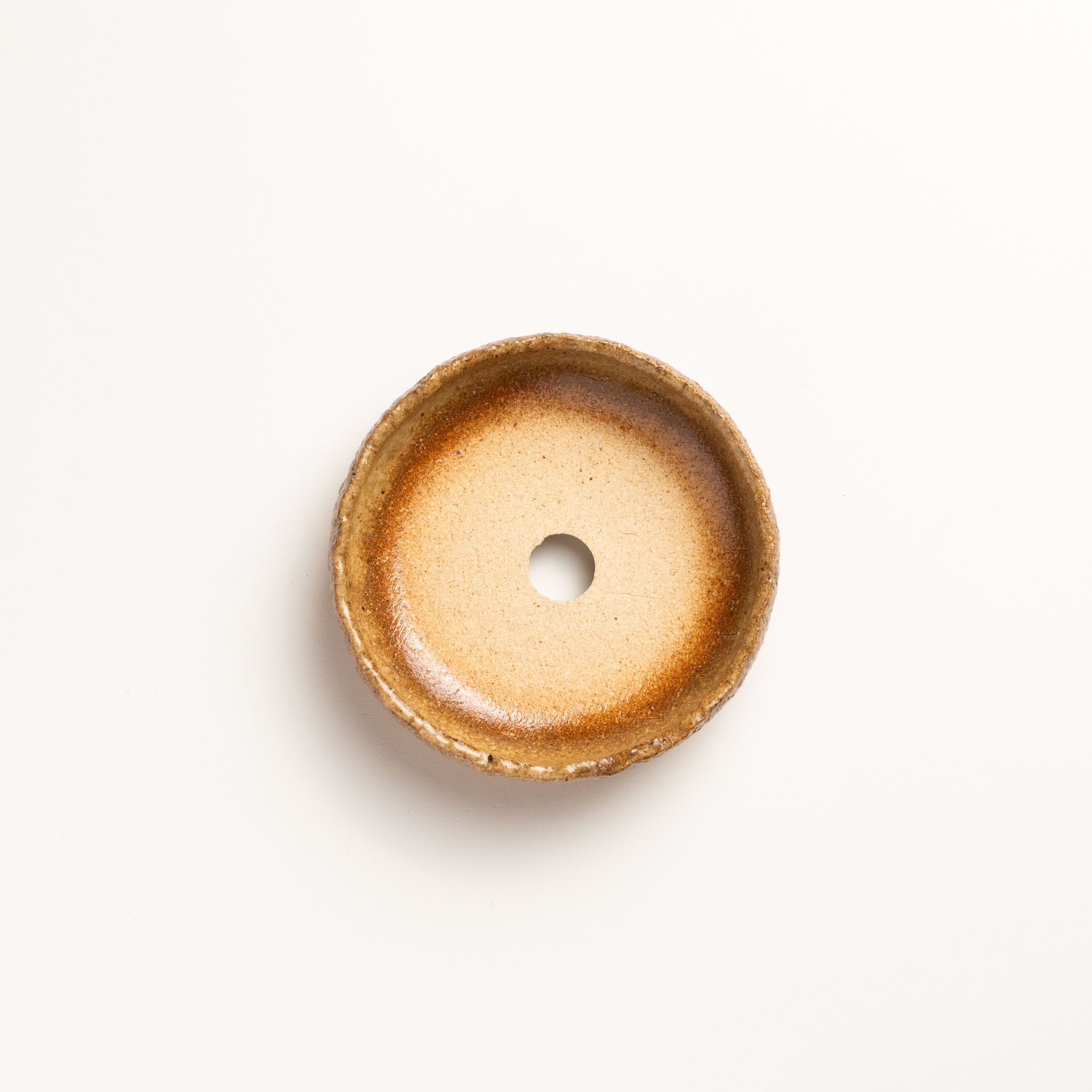 Naginowa Irabo Round Shape BANKO Ware Japanese Bonsai Pot 4.7 in.