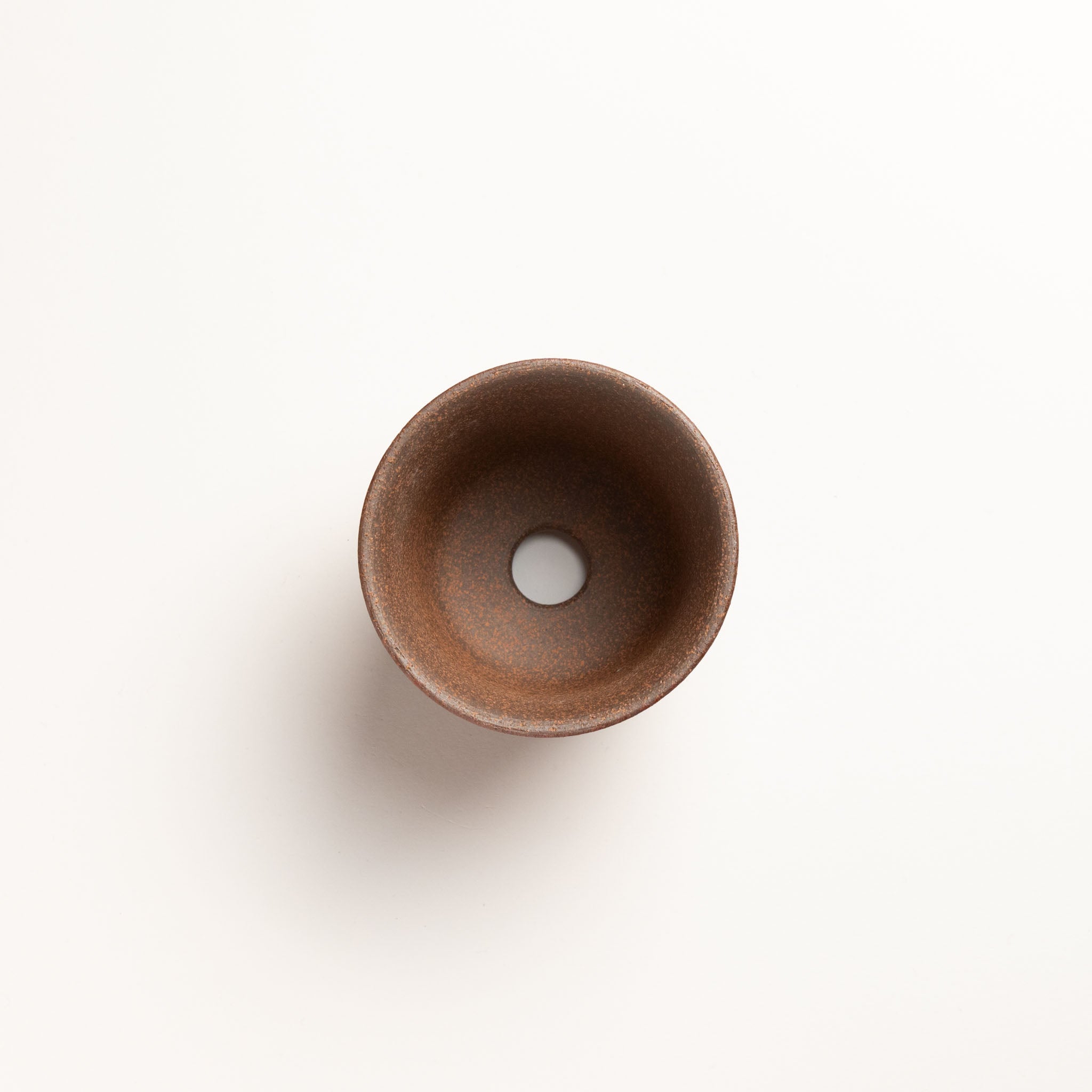 Naginowa Akafuki Corrugated BANKO Ware Japanese Bonsai Pot 3.6 in.