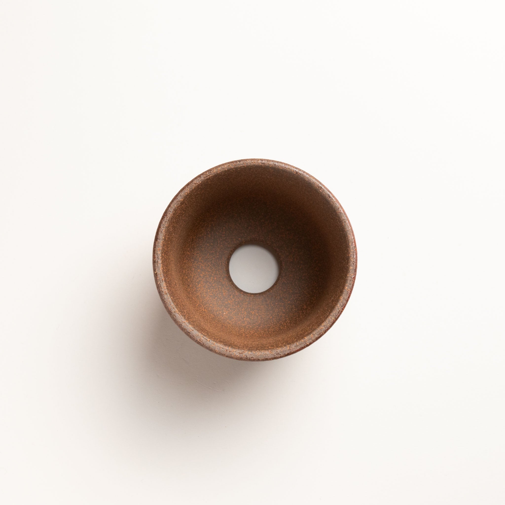 Naginowa Akafuki Rounded BANKO Ware Japanese Bonsai Pot 4.6 in.