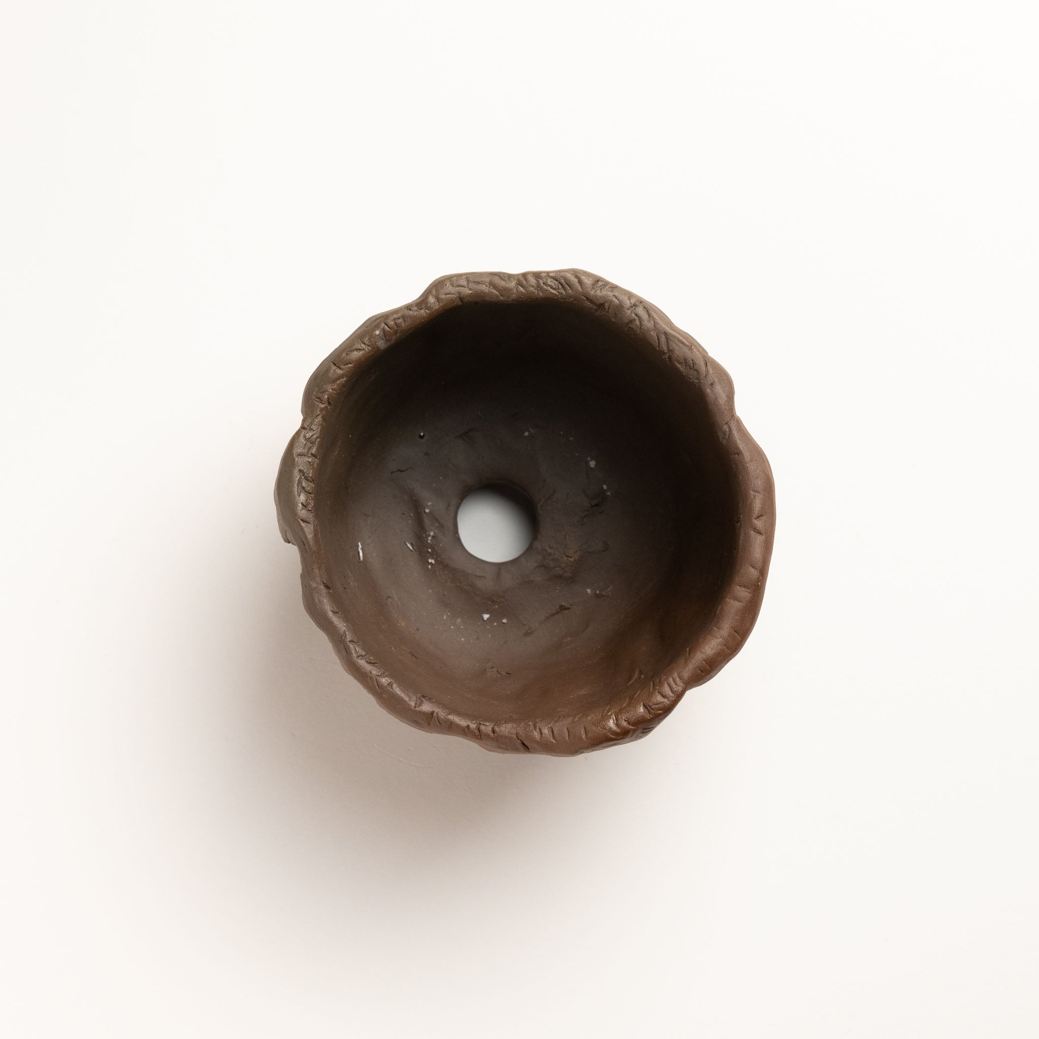 Naginowa Muddy Rock BANKO Ware Japanese Bonsai Pot 4.9 in.