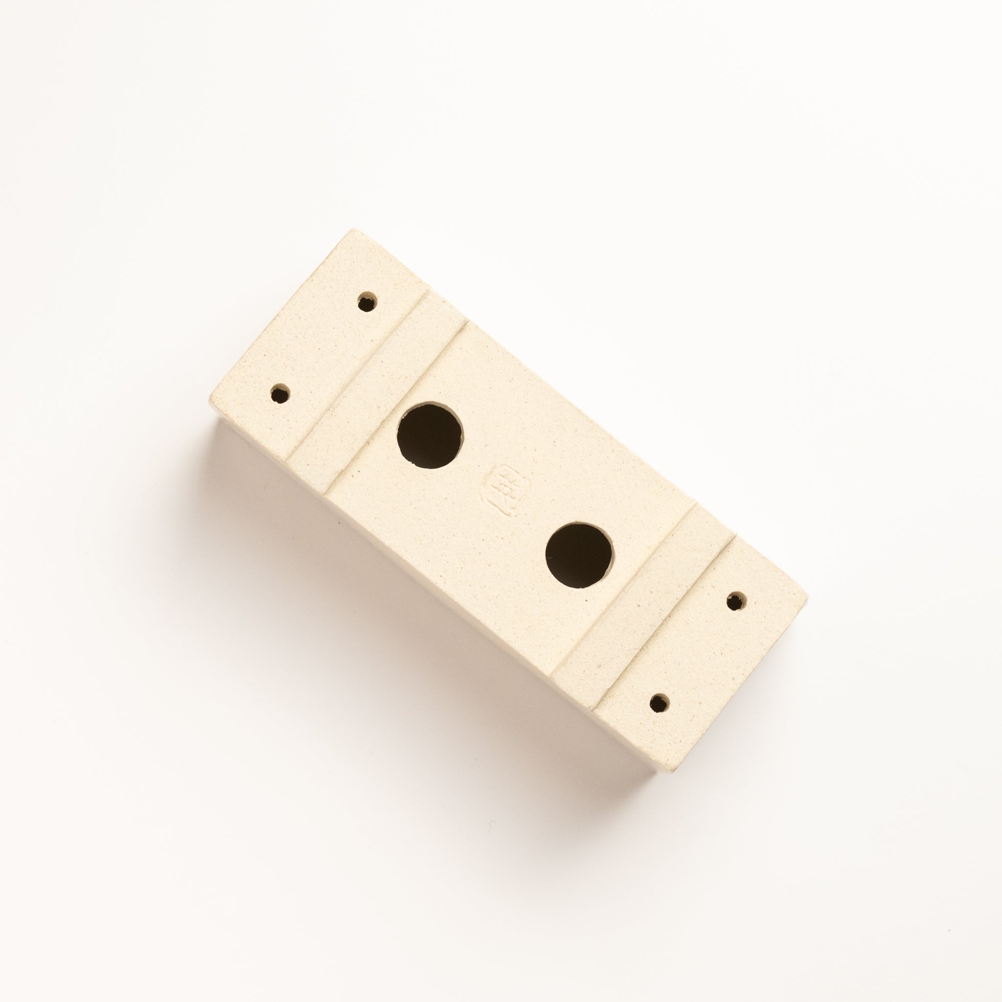 Naginowa White Longhorn Medium BANKO Ware Japanese Bonsai Pot 6.4in.