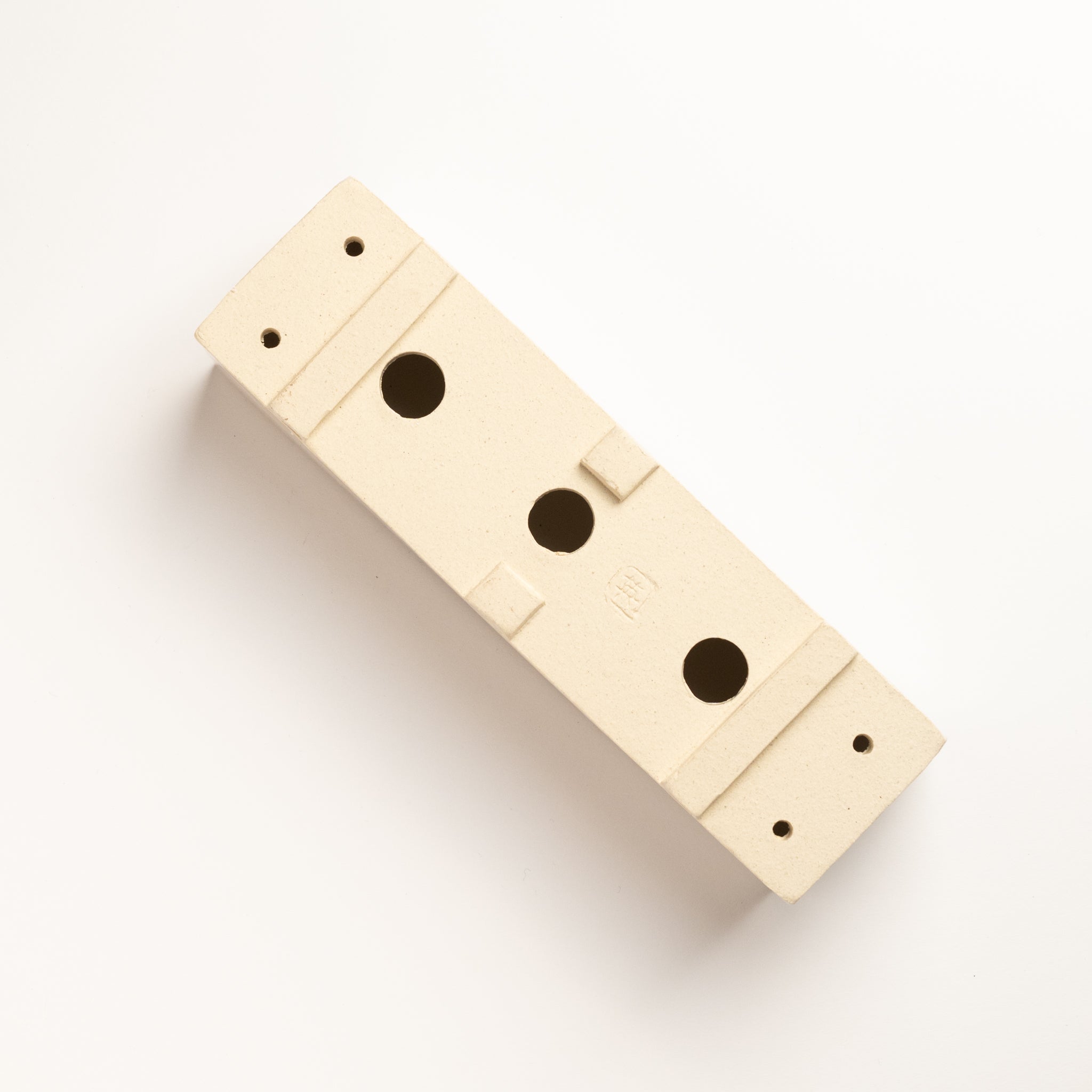 Naginowa White Longhorn Large BANKO Ware Japanese Bonsai Pot 9.1in.