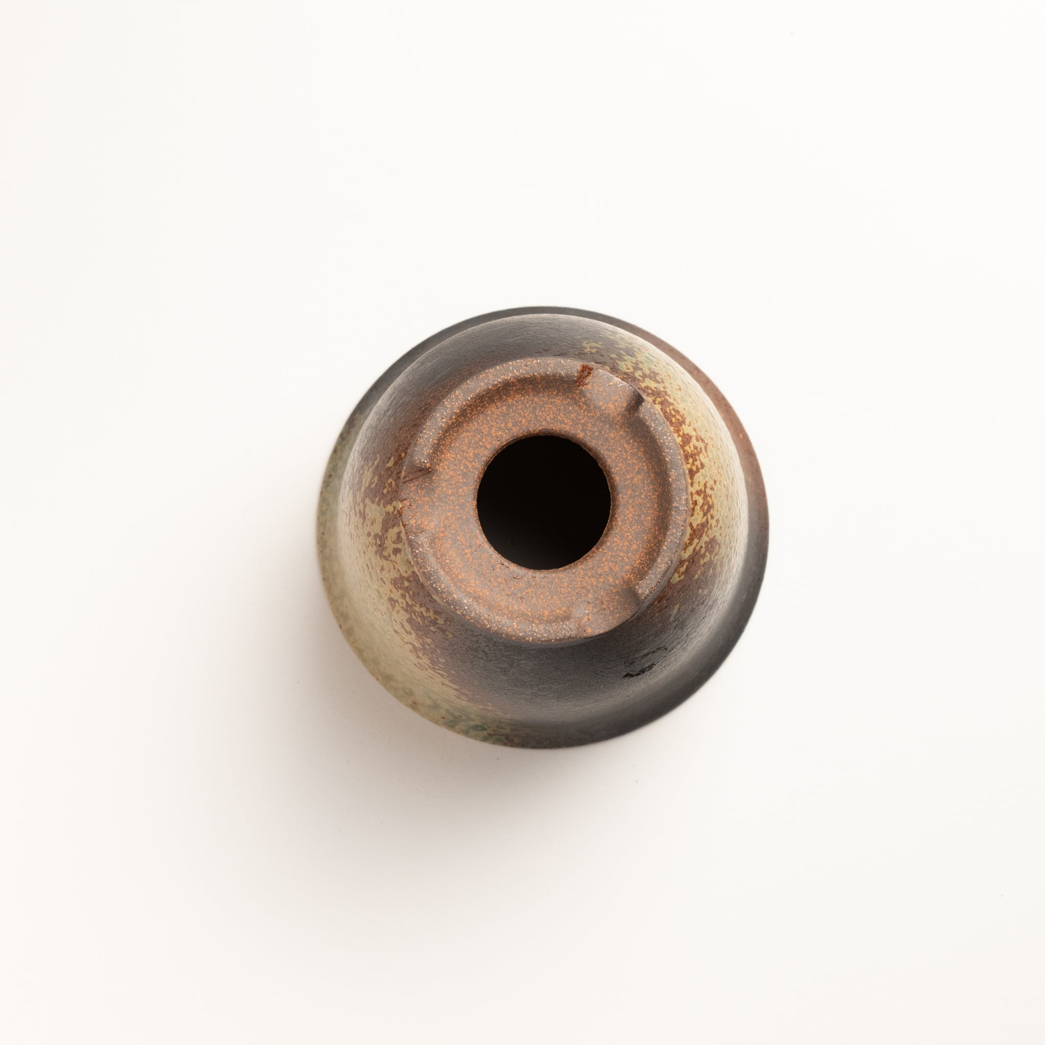 Naginowa Yubuki Deep Rounded BANKO Ware Japanese Bonsai Pot 4.7 in.