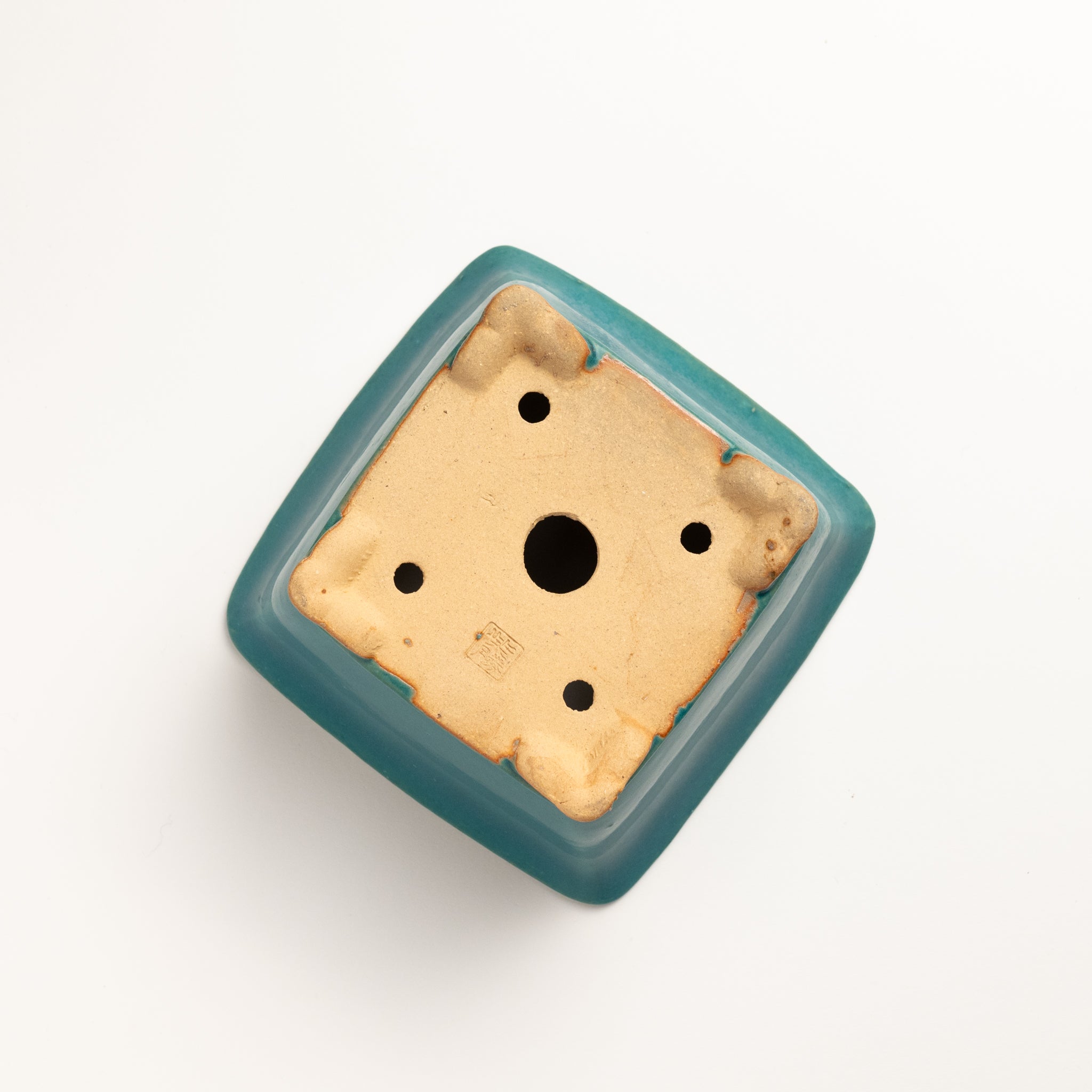 Shibakatsu Tokoname Ware Square Matte Blue Japanese Bonsai Pot