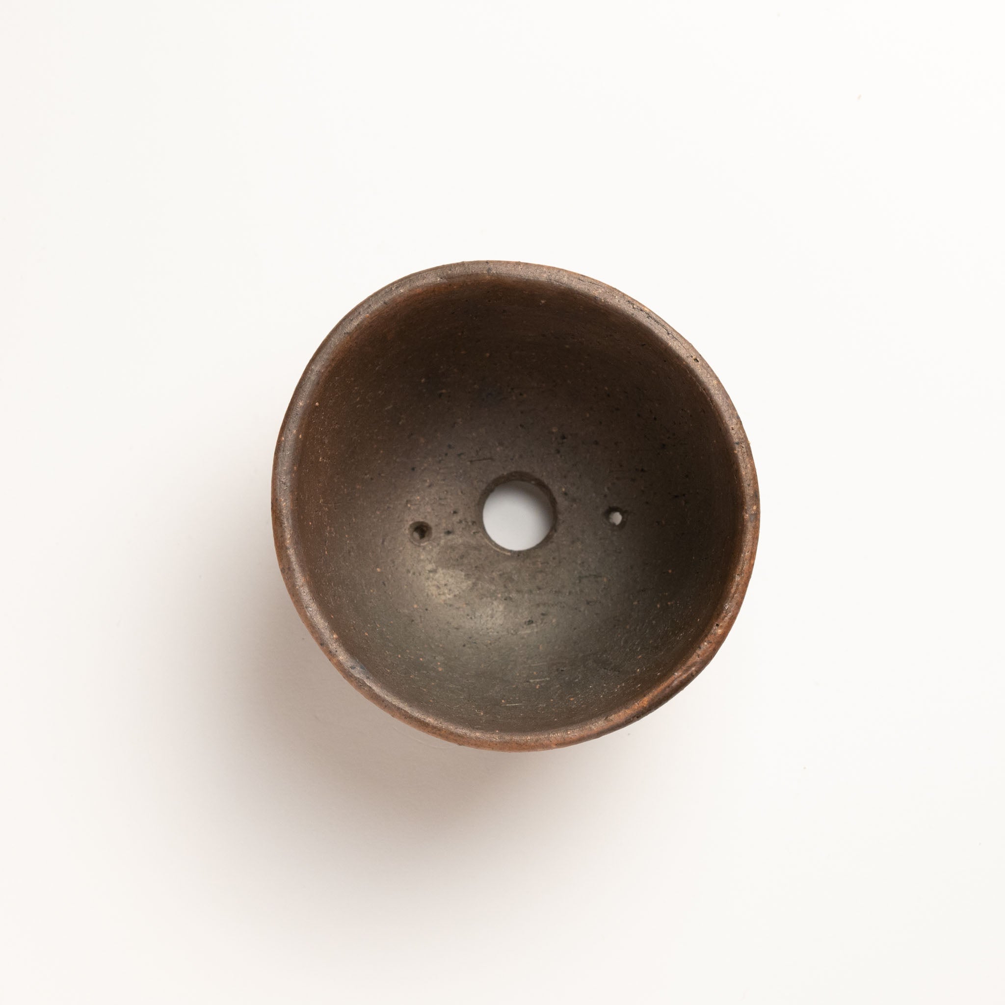 Mitsue Tokoname Ware Round Three Legged Japanese Bonsai Pot