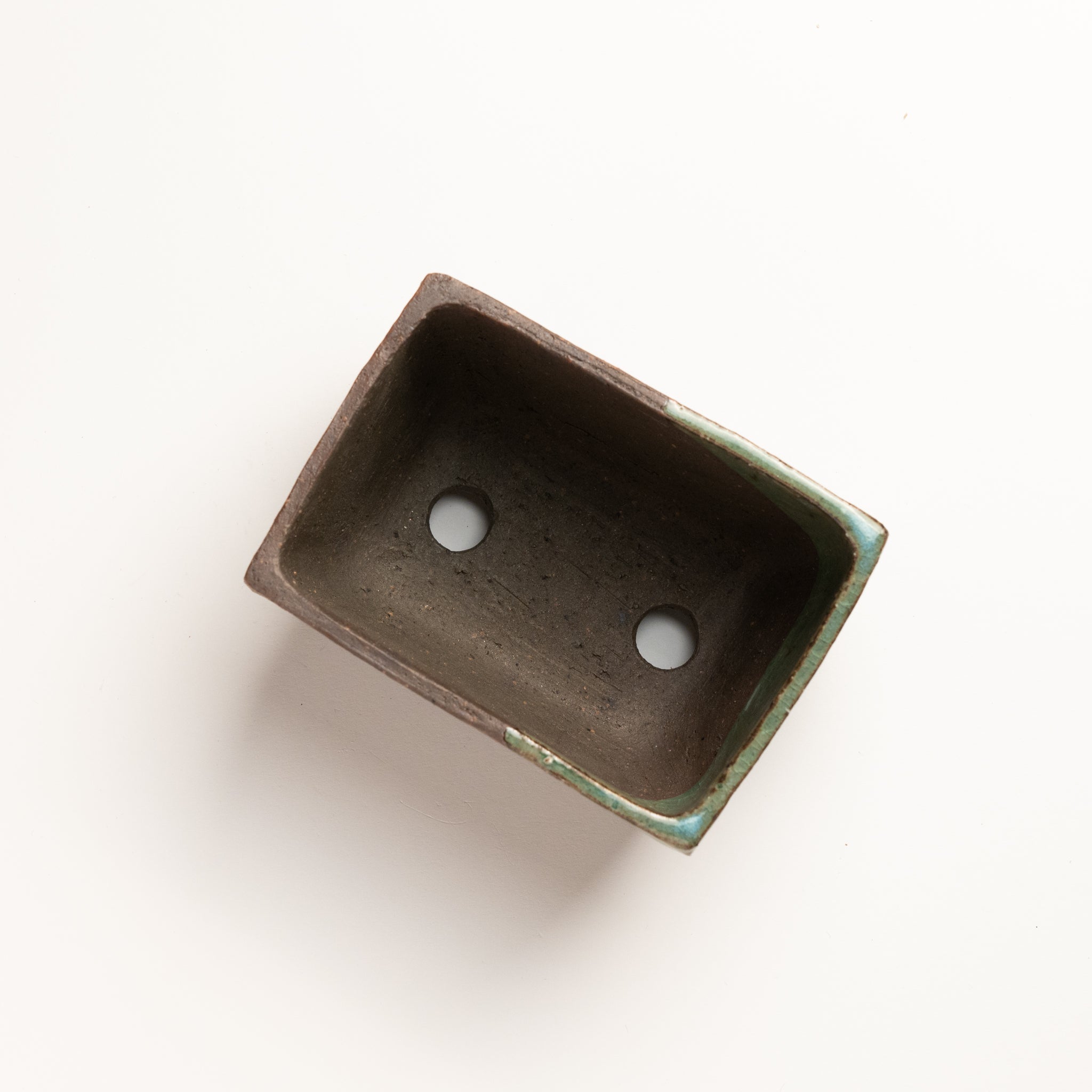 Mitsue Tokoname Ware Rectangle Medium Depth Japanese Bonsai Pot