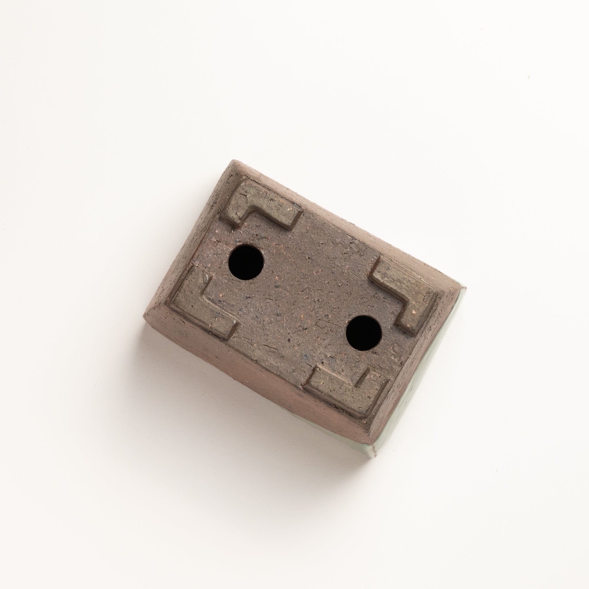 Mitsue Tokoname Ware Rectangle Medium Depth Japanese Bonsai Pot