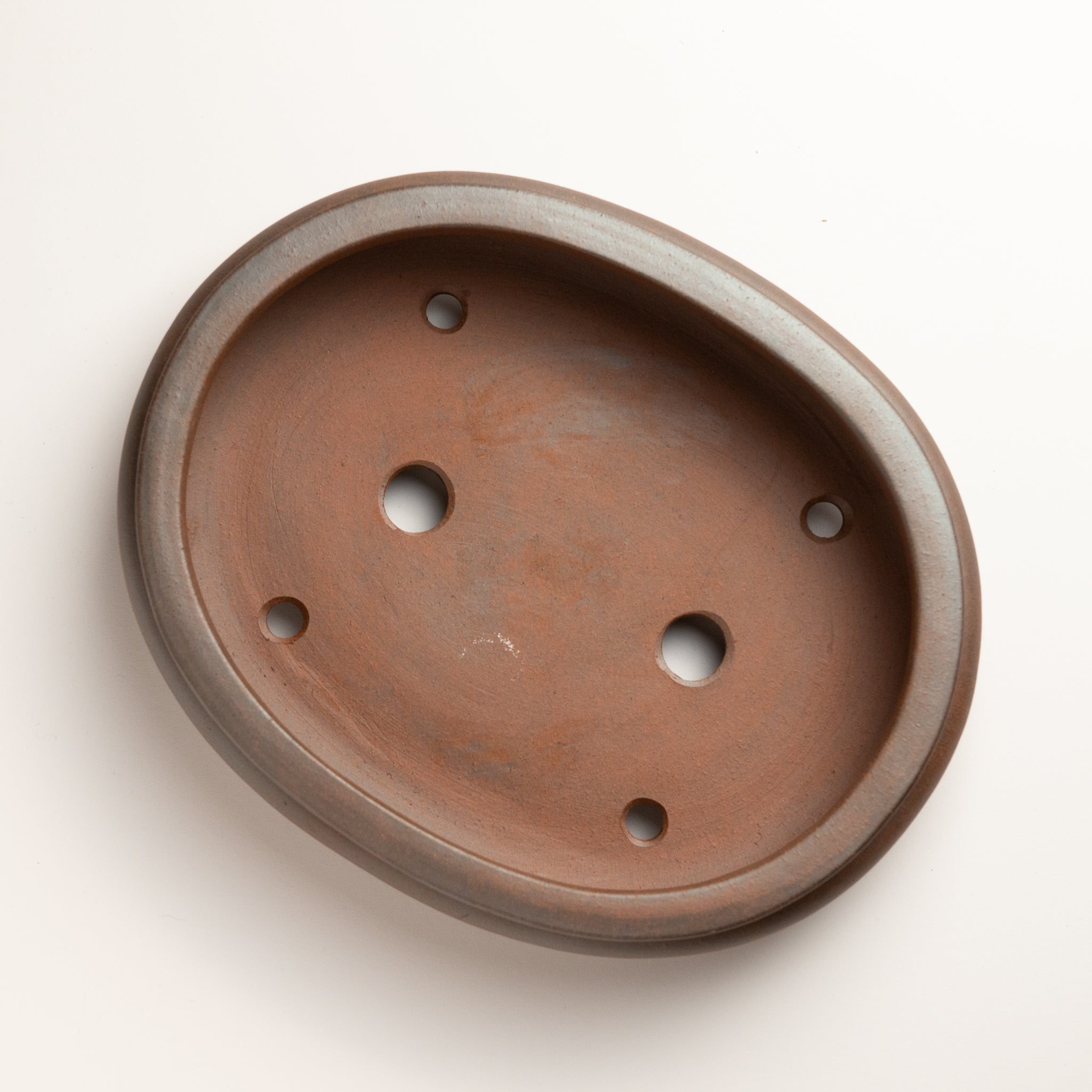 Reihou Tokoname Ware Oval Mud Japanese Bonsai Pot 11in.