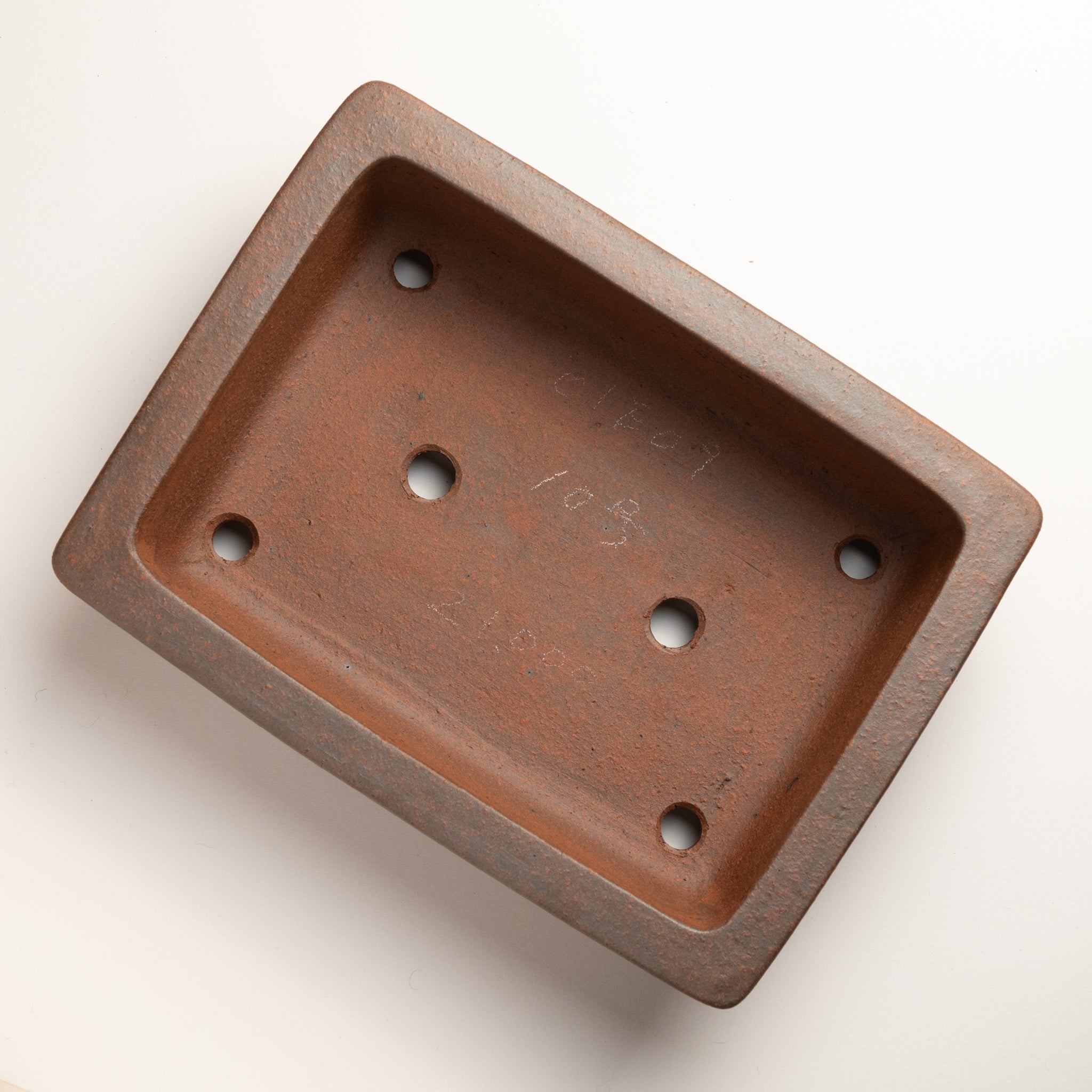 Reihou Tokoname Ware Rectangle Mud Japanese Bonsai Pot 12in.