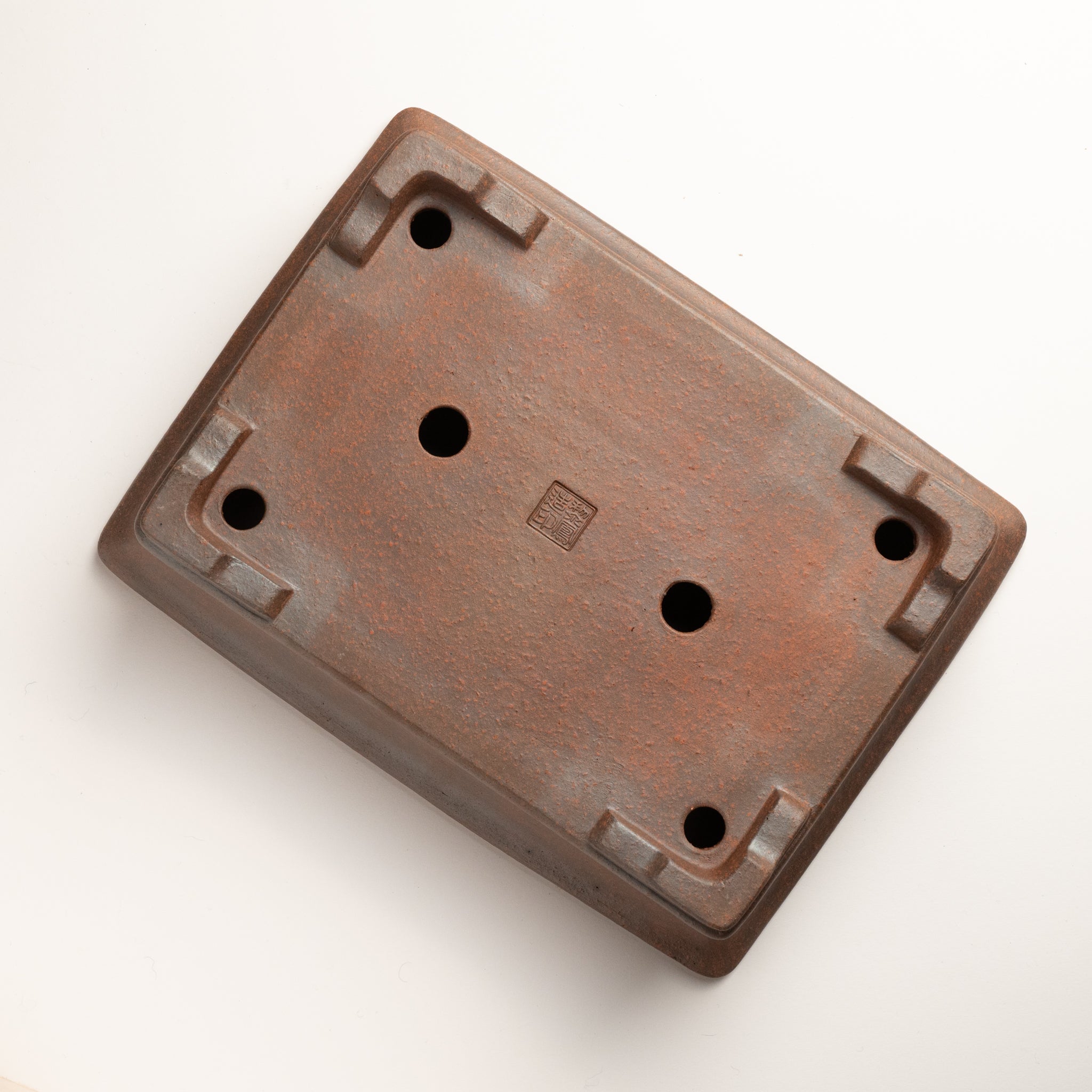 Reihou Tokoname Ware Rectangle Mud Japanese Bonsai Pot 12in.
