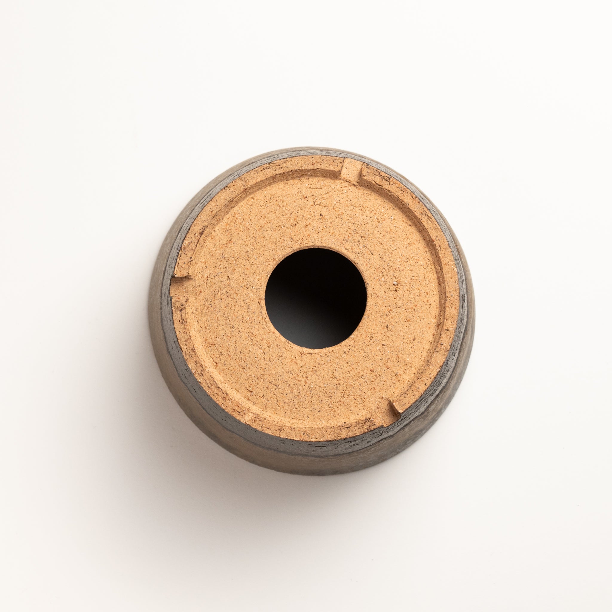 Naginowa Shigaraki Ware Gold Rust Slanted Japanese Bonsai Pot