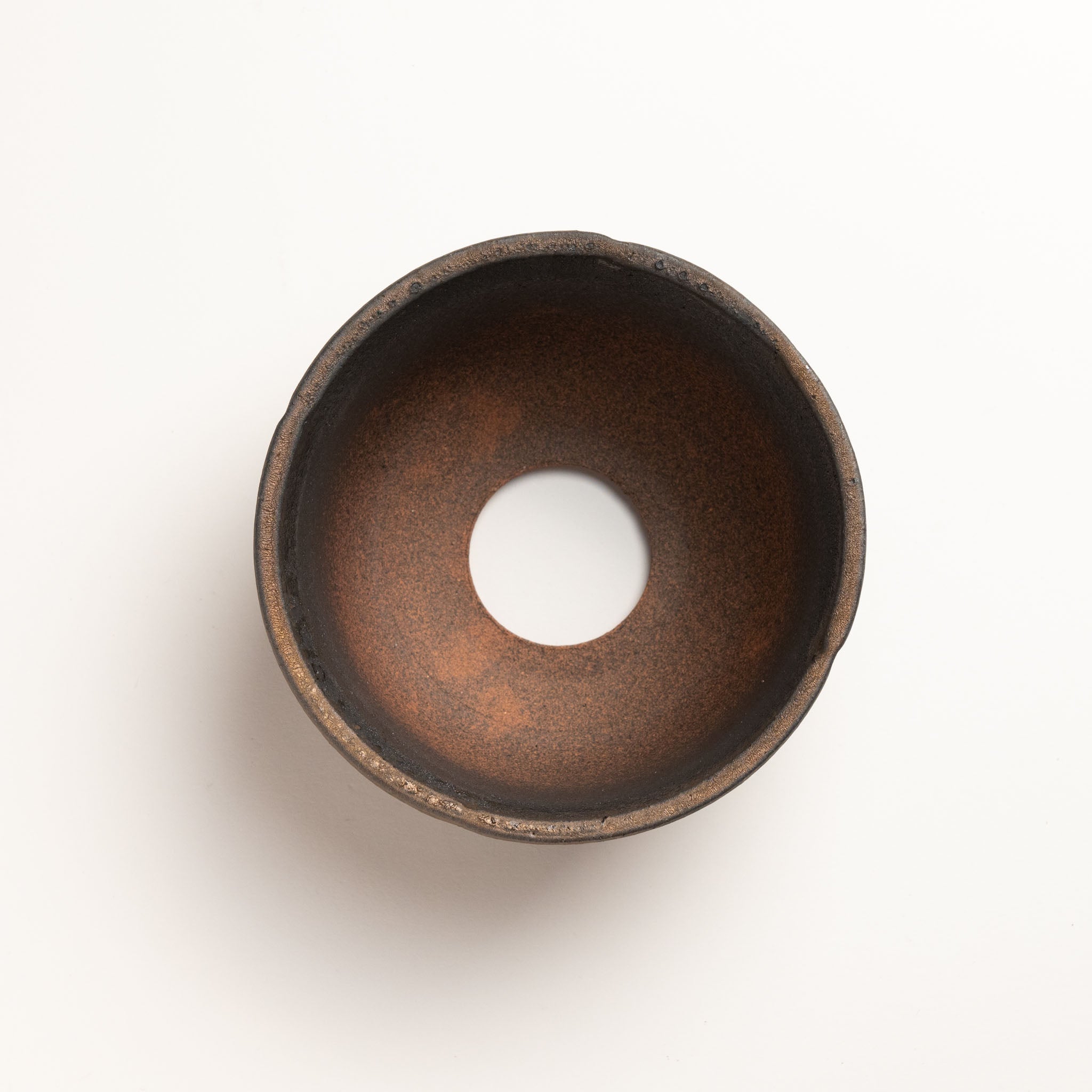 Naginowa Shigaraki Ware Gold Rust Shallow Japanese Bonsai Pot 5.5 in.