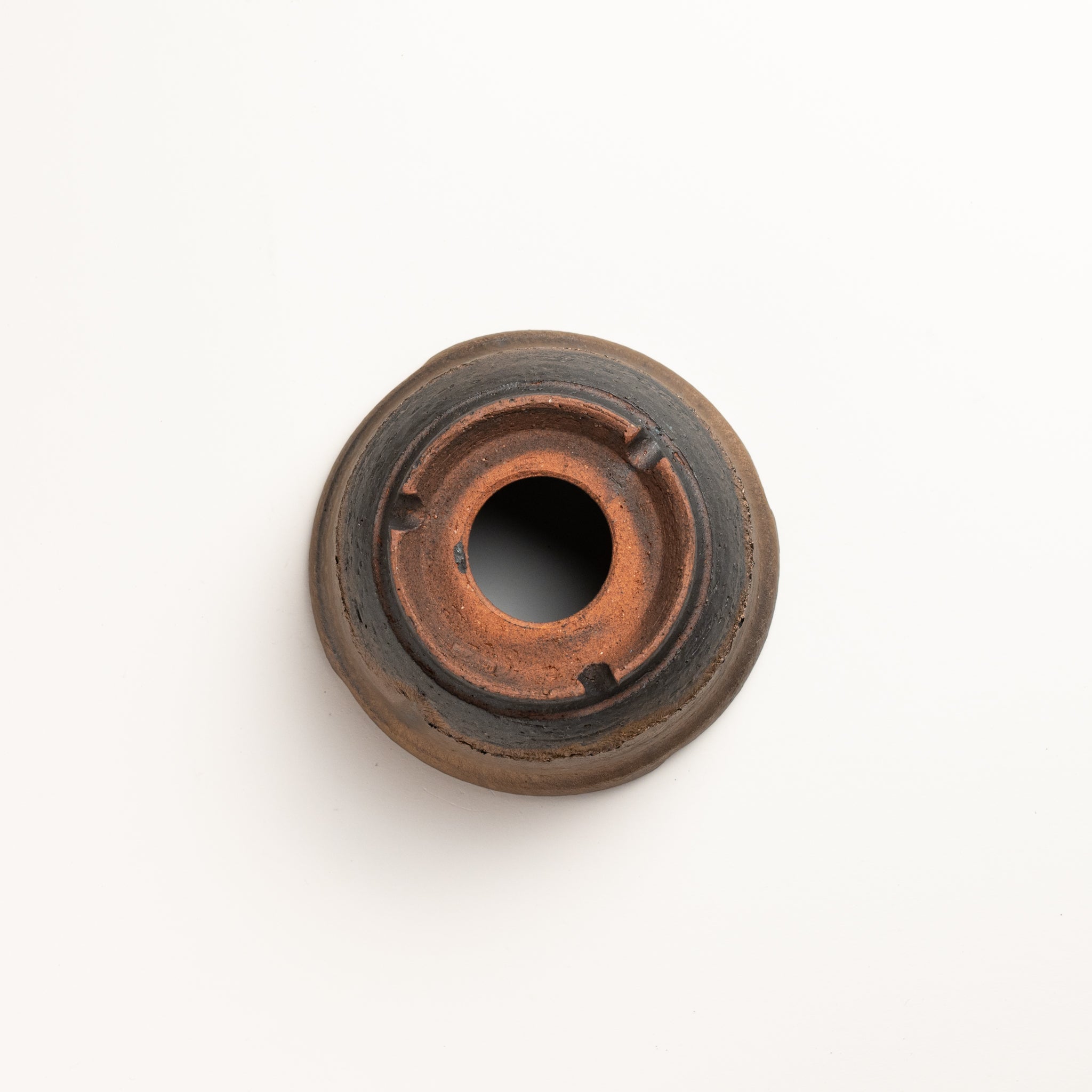 Naginowa Shigaraki Ware Gold Rust Shallow Japanese Bonsai Pot 4.9 in.