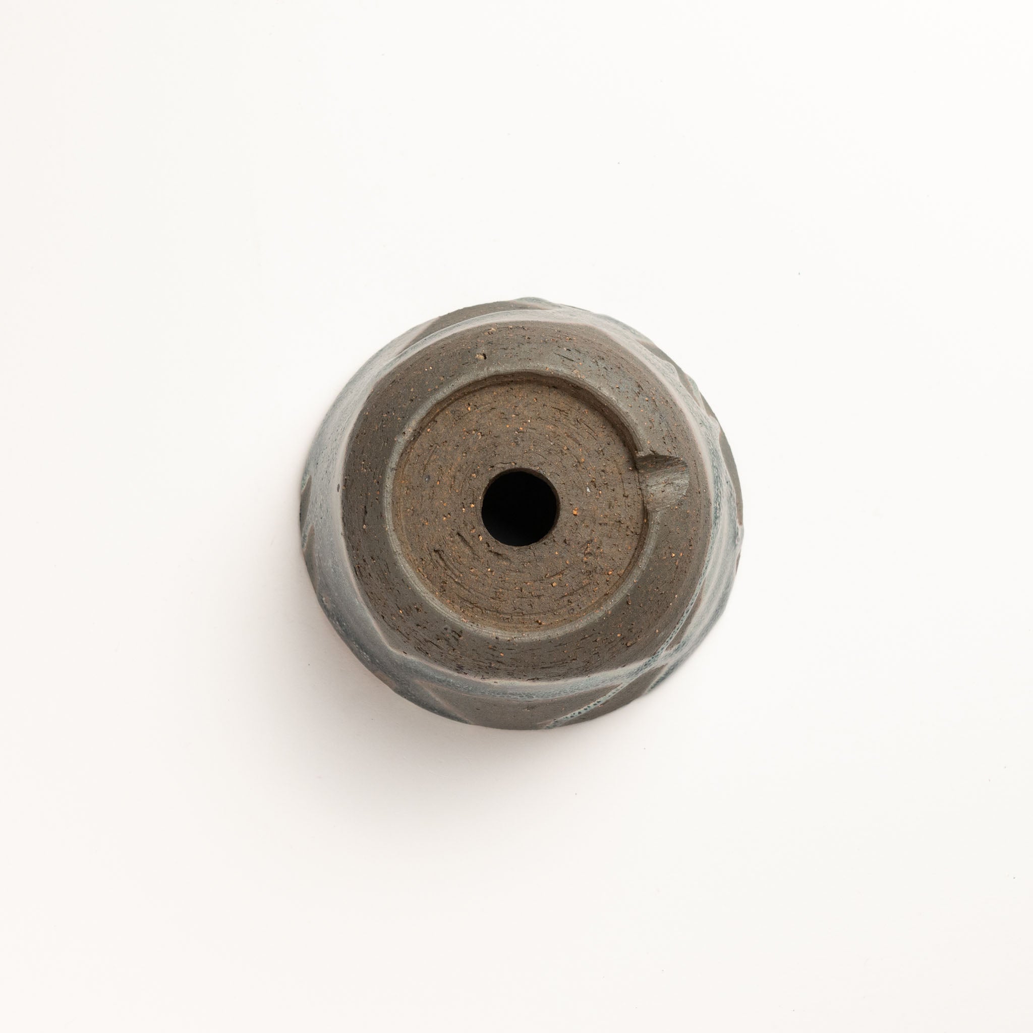 Naginowa Shigaraki Ware Iron Glaze Shallow Japanese Bonsai Pot 3.1 in.