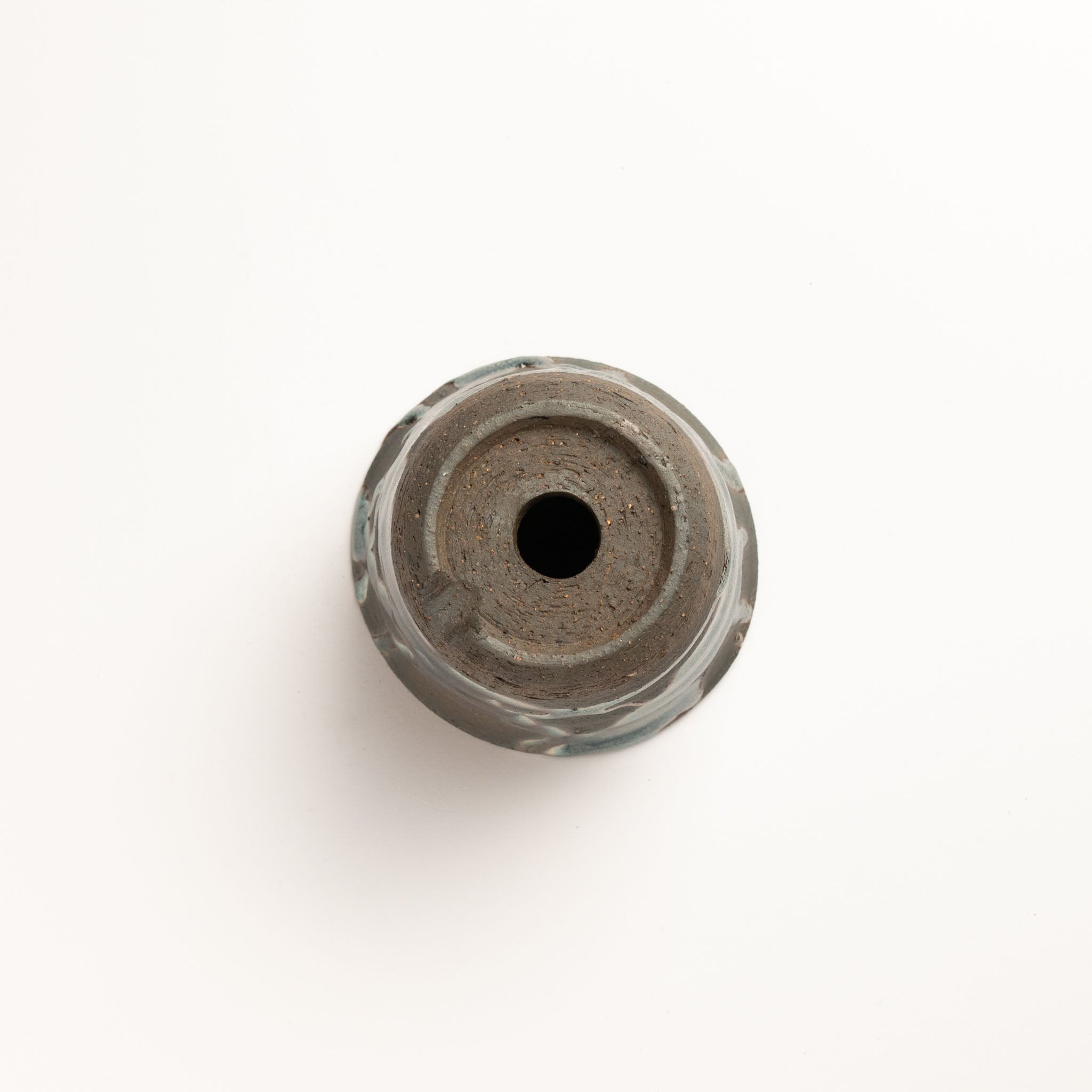 Naginowa Shigaraki Ware Iron Glaze Deep Japanese Bonsai Pot 3.1 in.