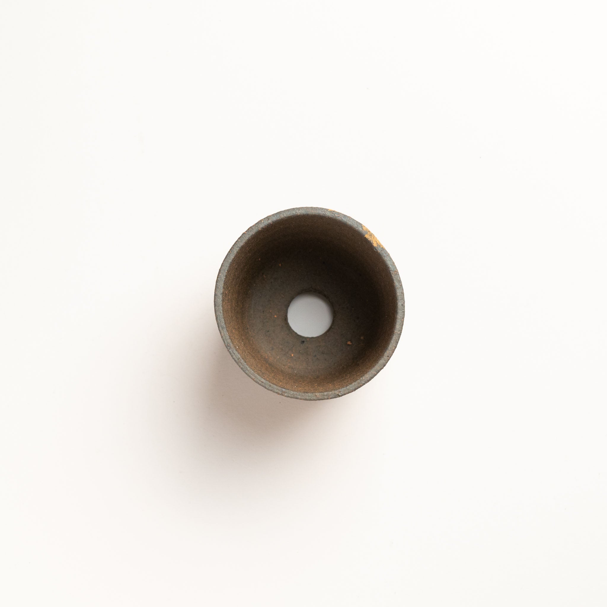 Naginowa Shigaraki Ware Brush Marks Cut Japanese Bonsai Pot 3.1 in.