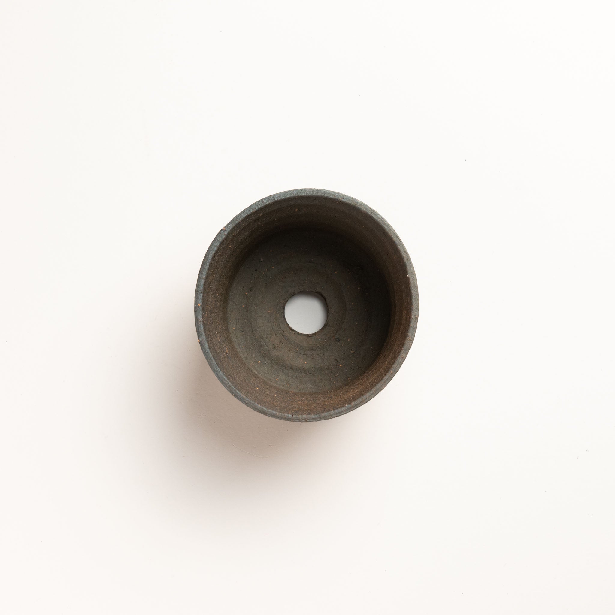 Naginowa Shigaraki Ware Brush Marks Shallow Japanese Bonsai Pot 4.7 in.