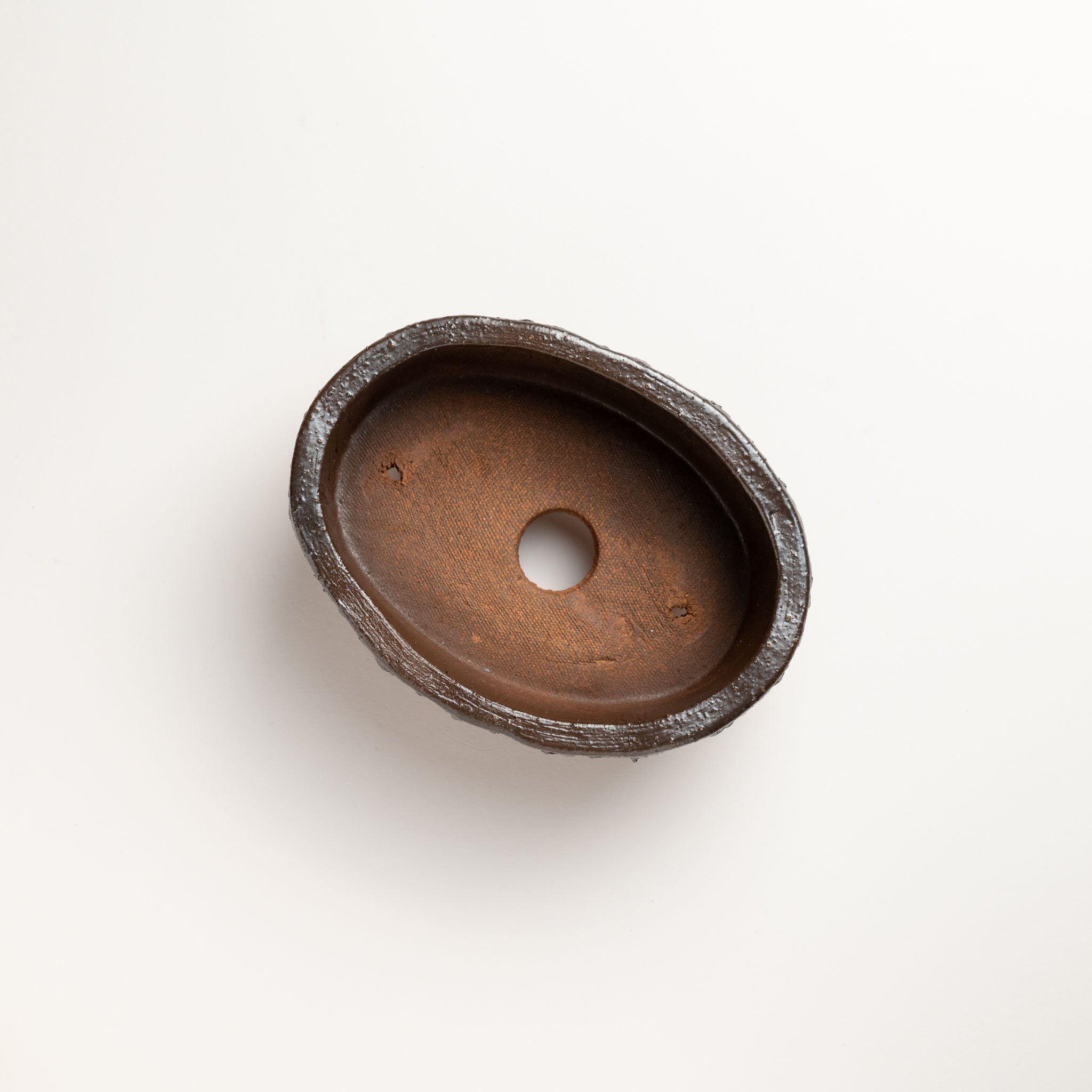 Naginowa Shigaraki Ware Flat 7 Irabo Glaze Japanese Bonsai Pot 7.1 in.
