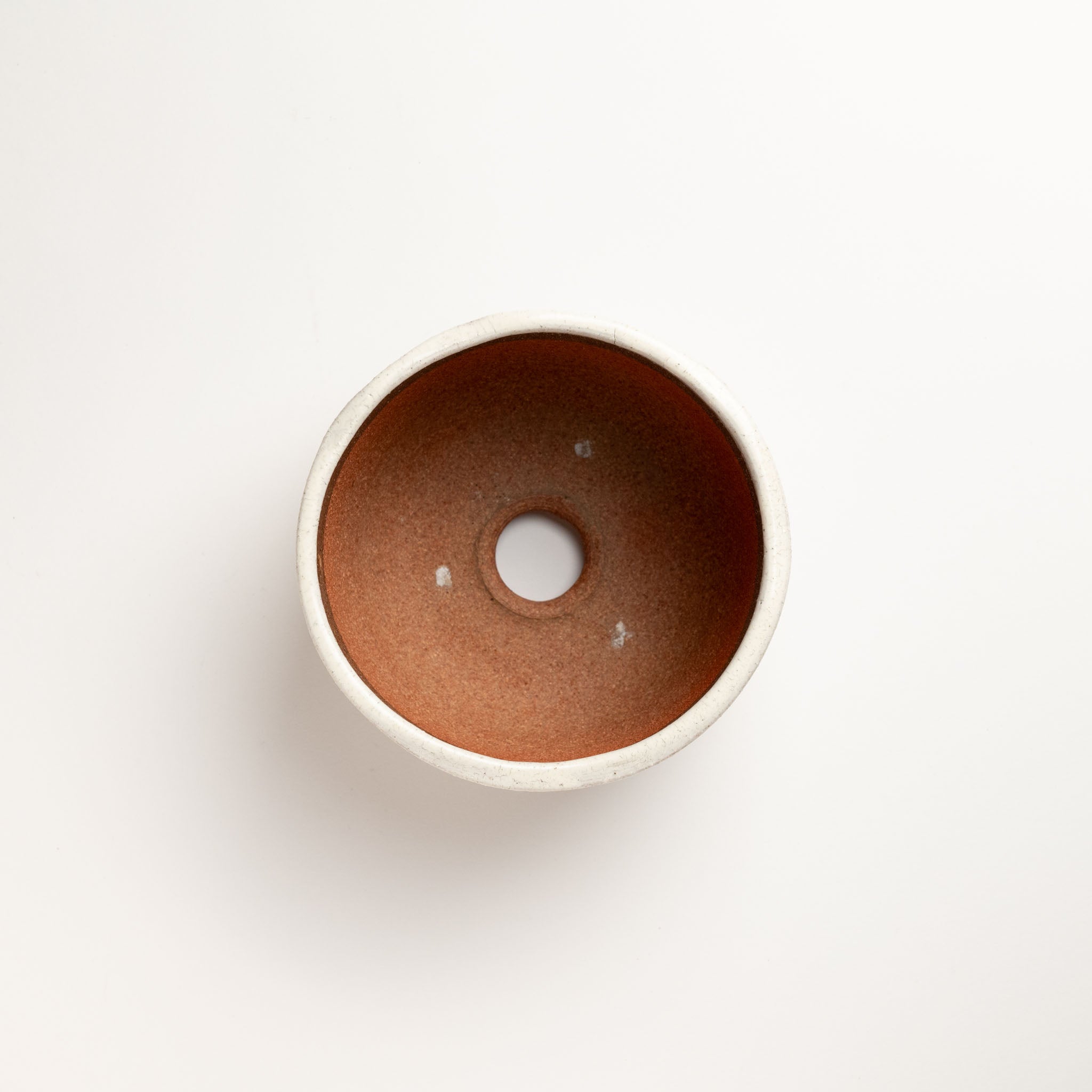 Naginowa Shigaraki Ware Medium Depth White Glaze Japanese Bonsai Pot 5.9 in.