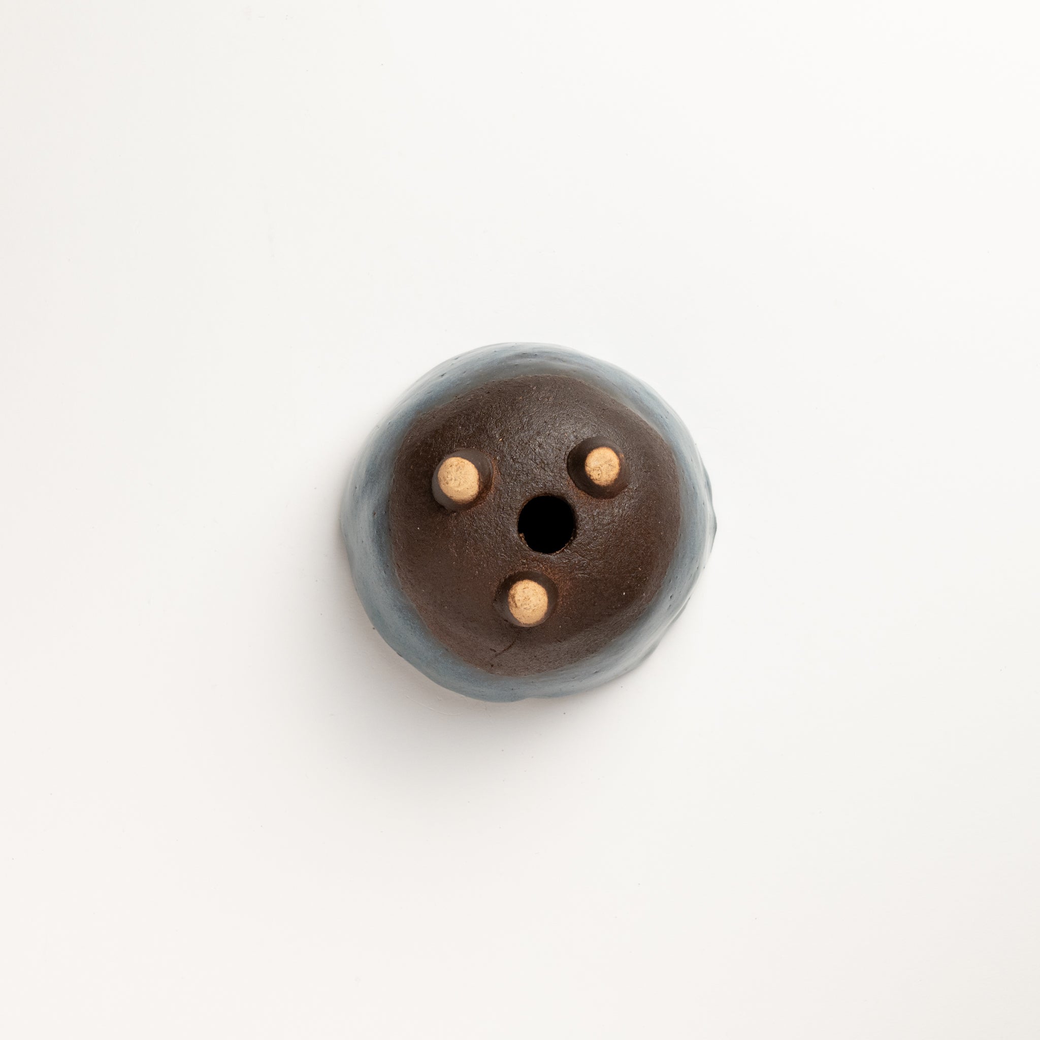 Naginowa Shigaraki Baby Triple Legged Ware Japanese Bonsai Pot 4.5 in.