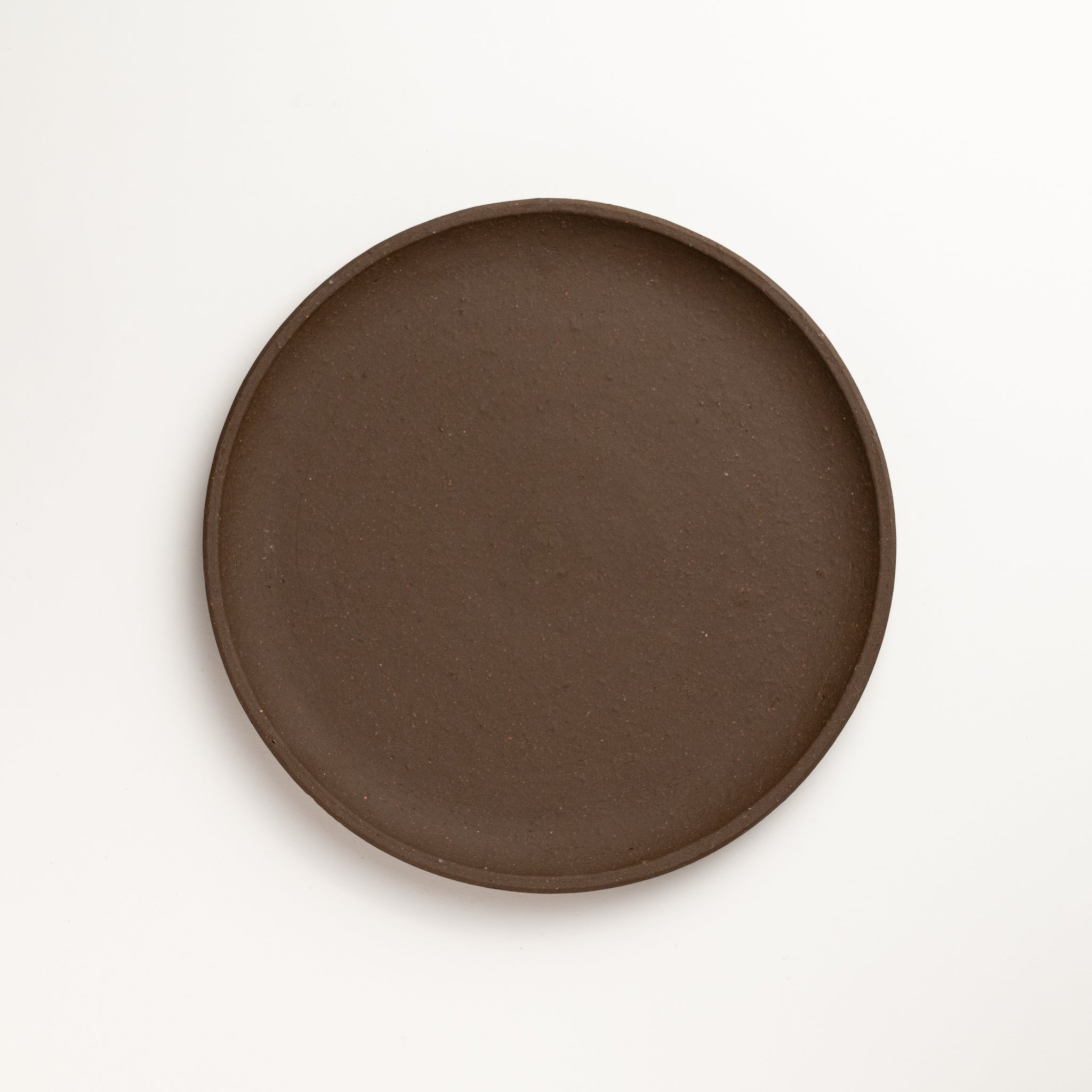 Naginowa Shigaraki Ware Burnt Saucer Japanese Bonsai Pot 8.5 in.