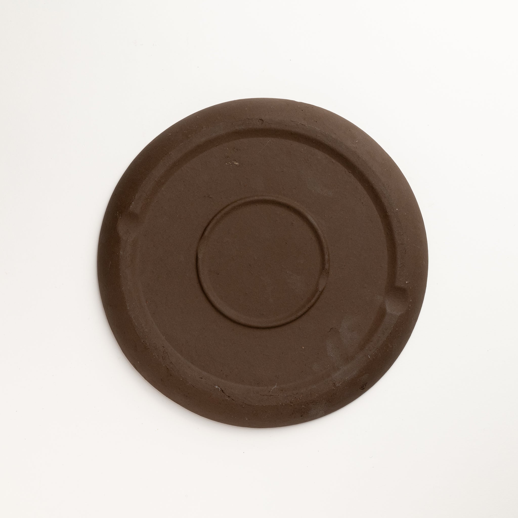 Naginowa Shigaraki Ware Burnt Saucer Japanese Bonsai Pot 8.5 in.