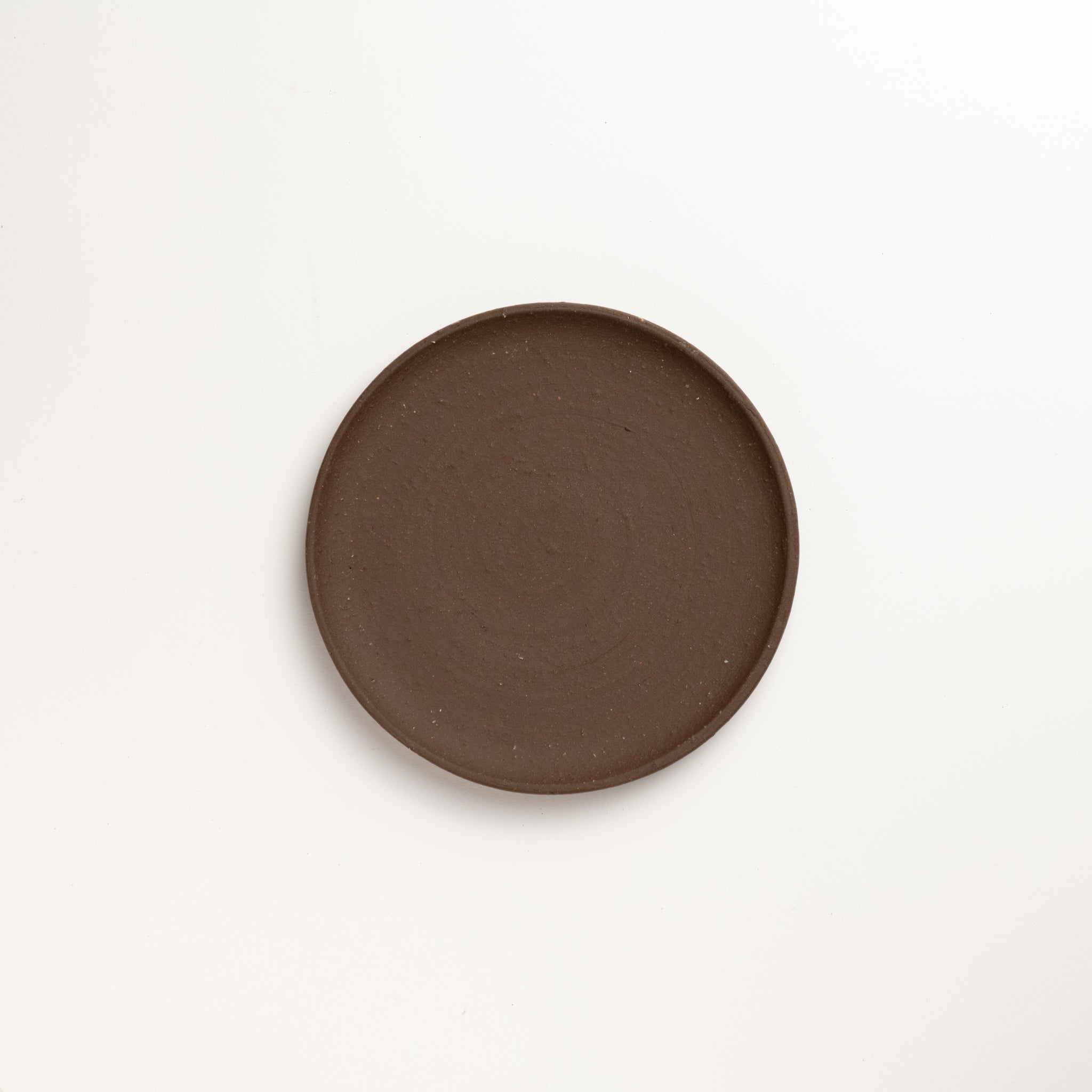 Naginowa Shigaraki Ware Burnt Saucer Japanese Bonsai Pot 6.1 in.