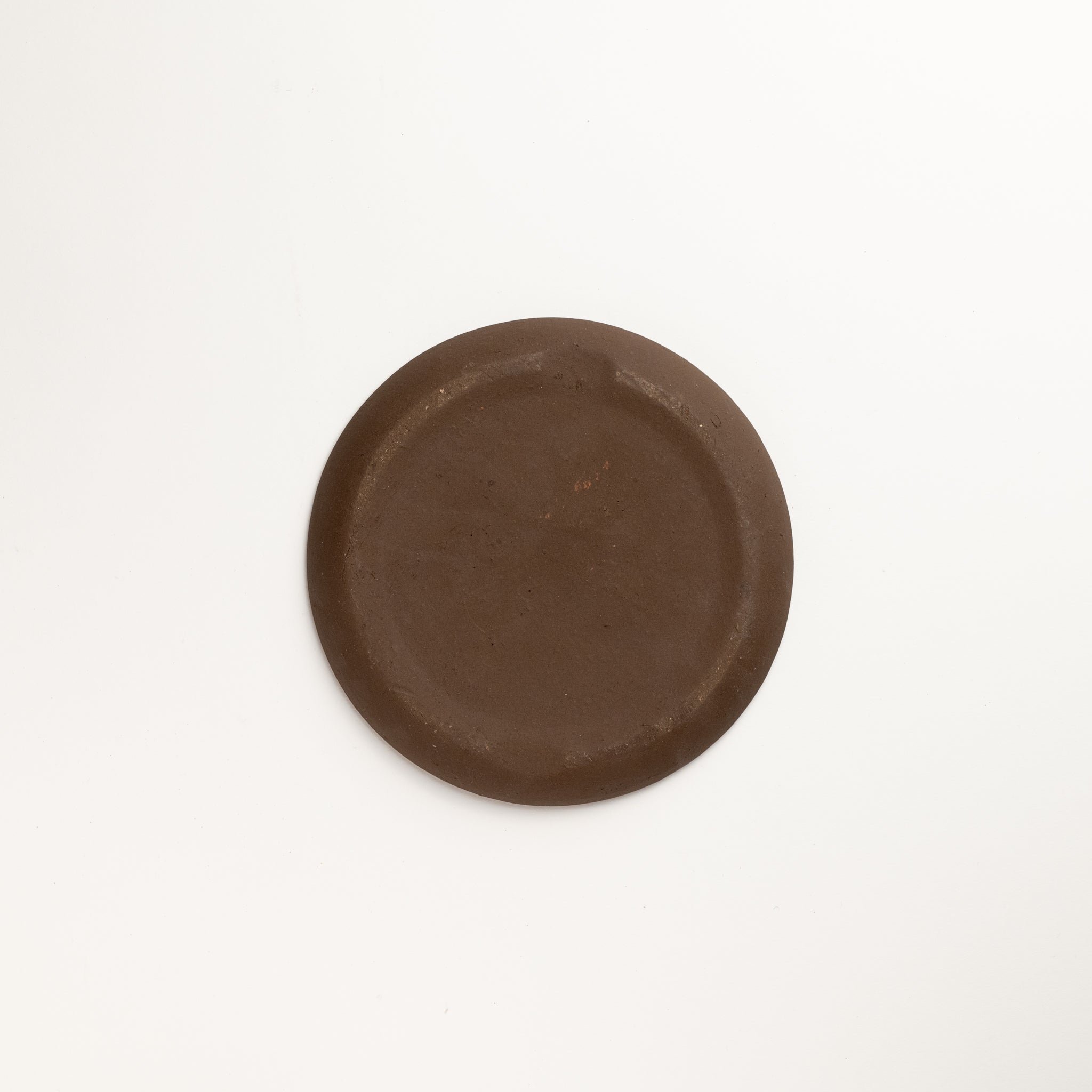 Naginowa Shigaraki Ware Burnt Saucer Japanese Bonsai Pot 6.1 in.