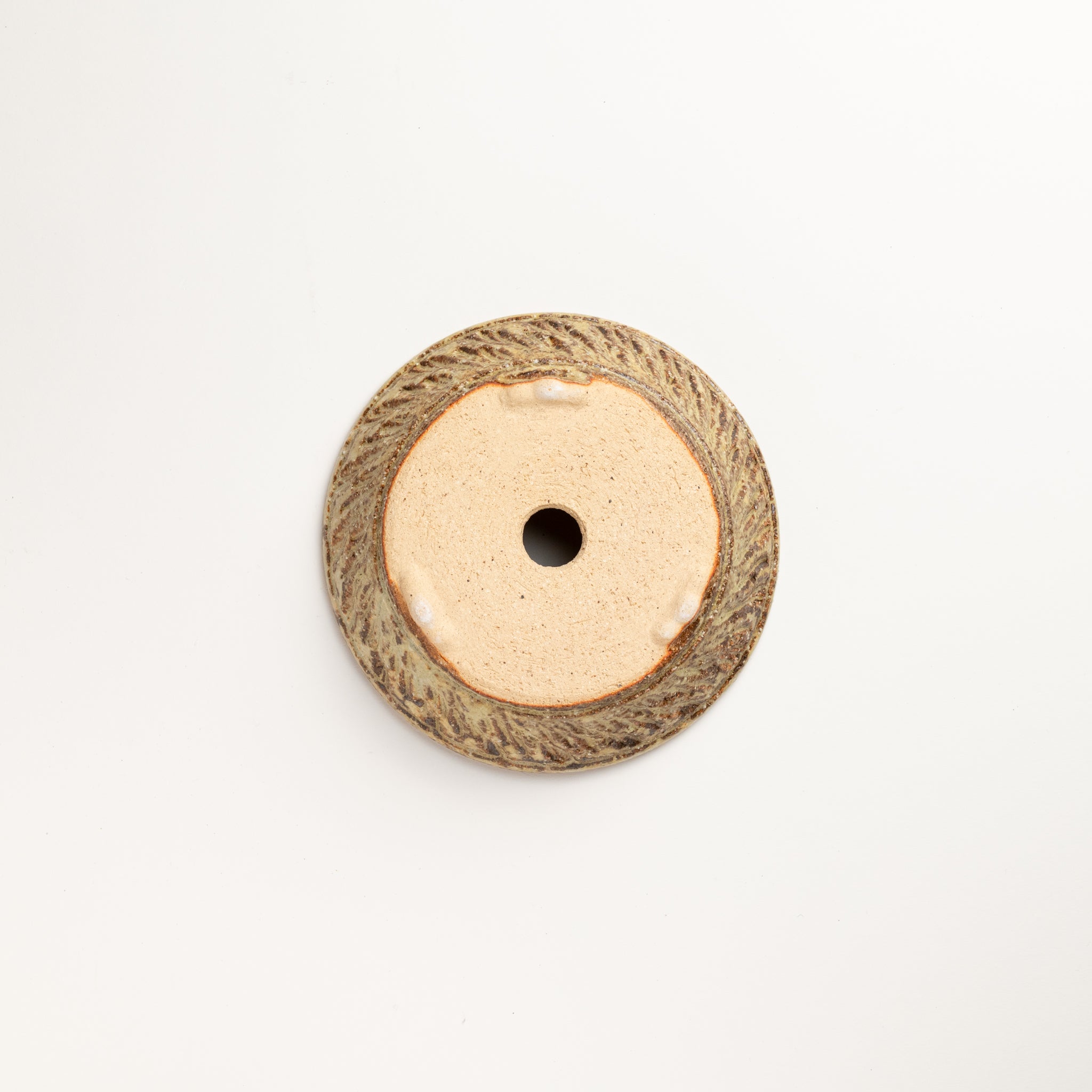 Naginowa Shigaraki Ware Curve Shaped Japanese Bonsai Pot Set of 3