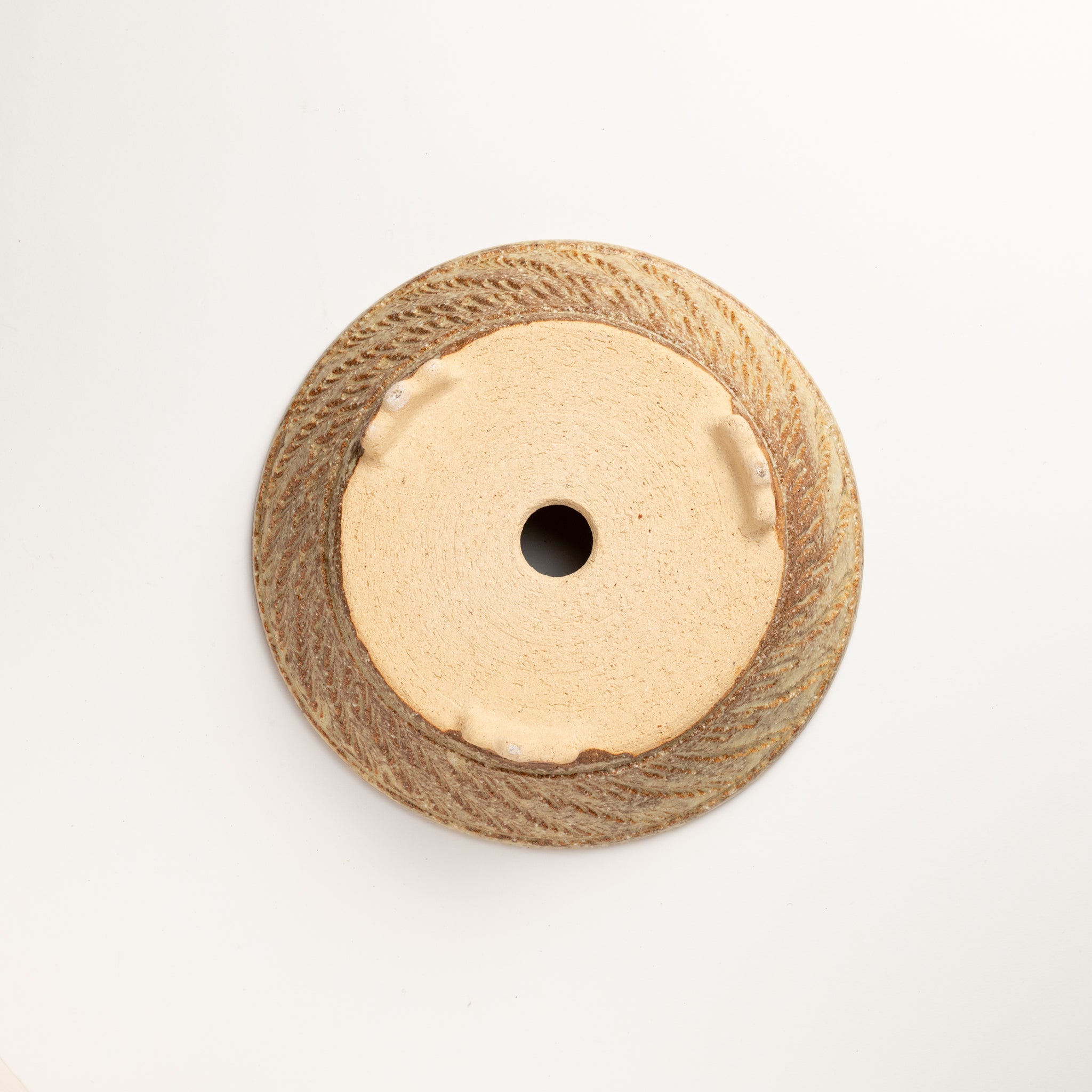 Naginowa Shigaraki Ware Curve Shaped Japanese Bonsai Pot Set of 3