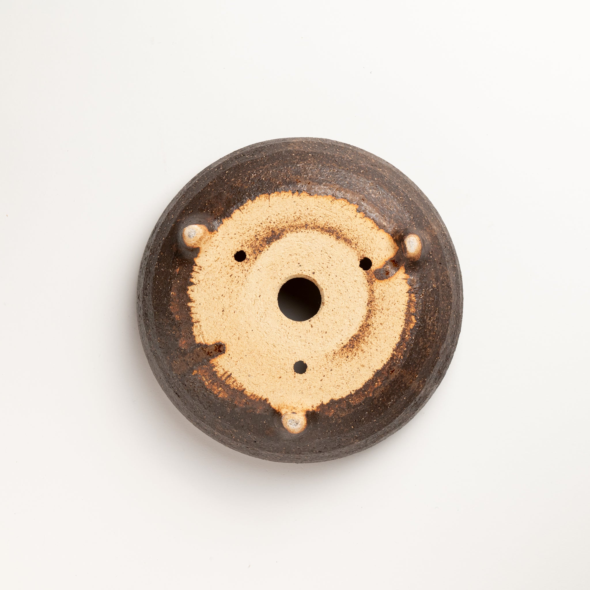 Naginowa Shigaraki Ware Komon Japanese Bonsai Pot Set of 3