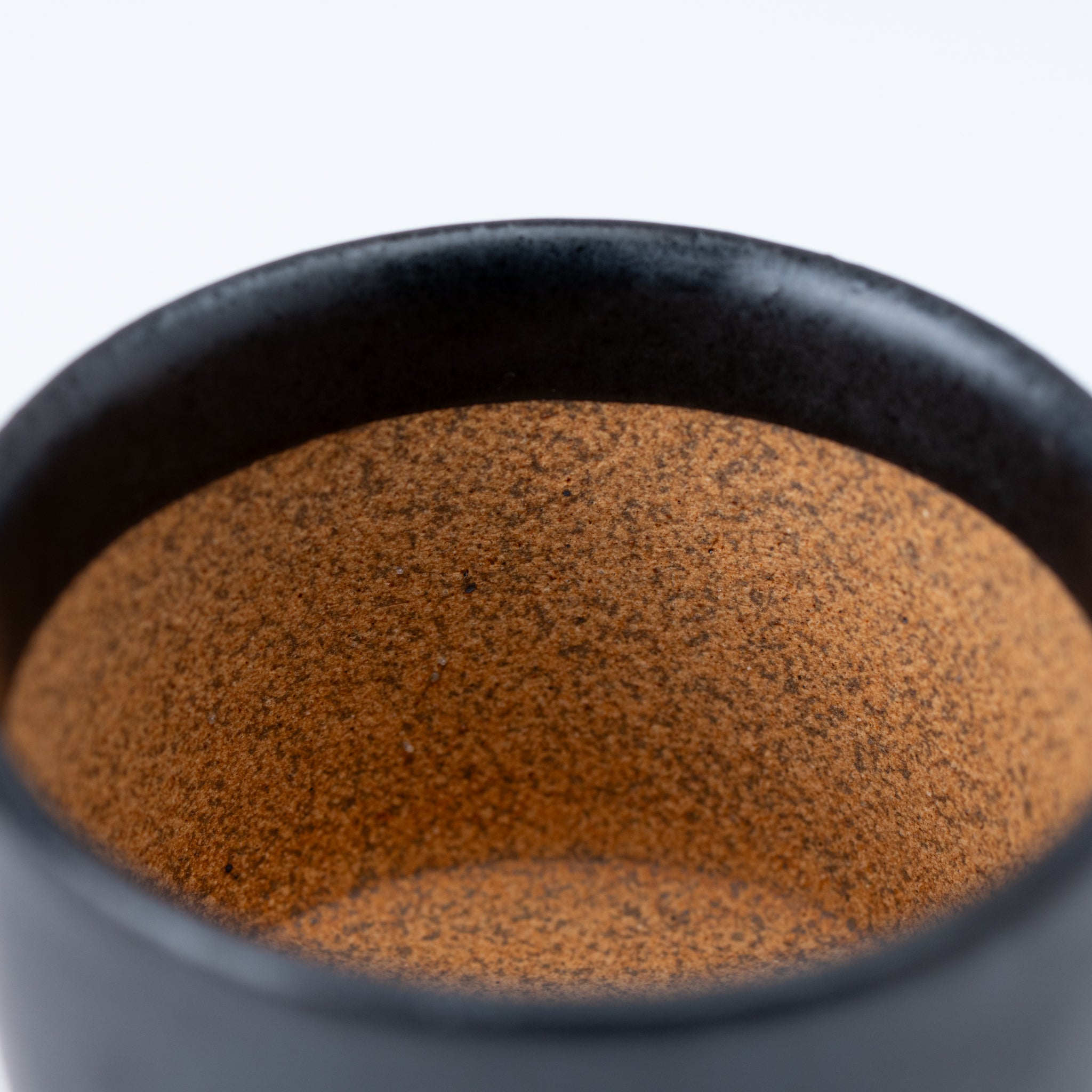 Naginowa Kutani Ware Black Japanese Bonsai Pot 3.5 in.