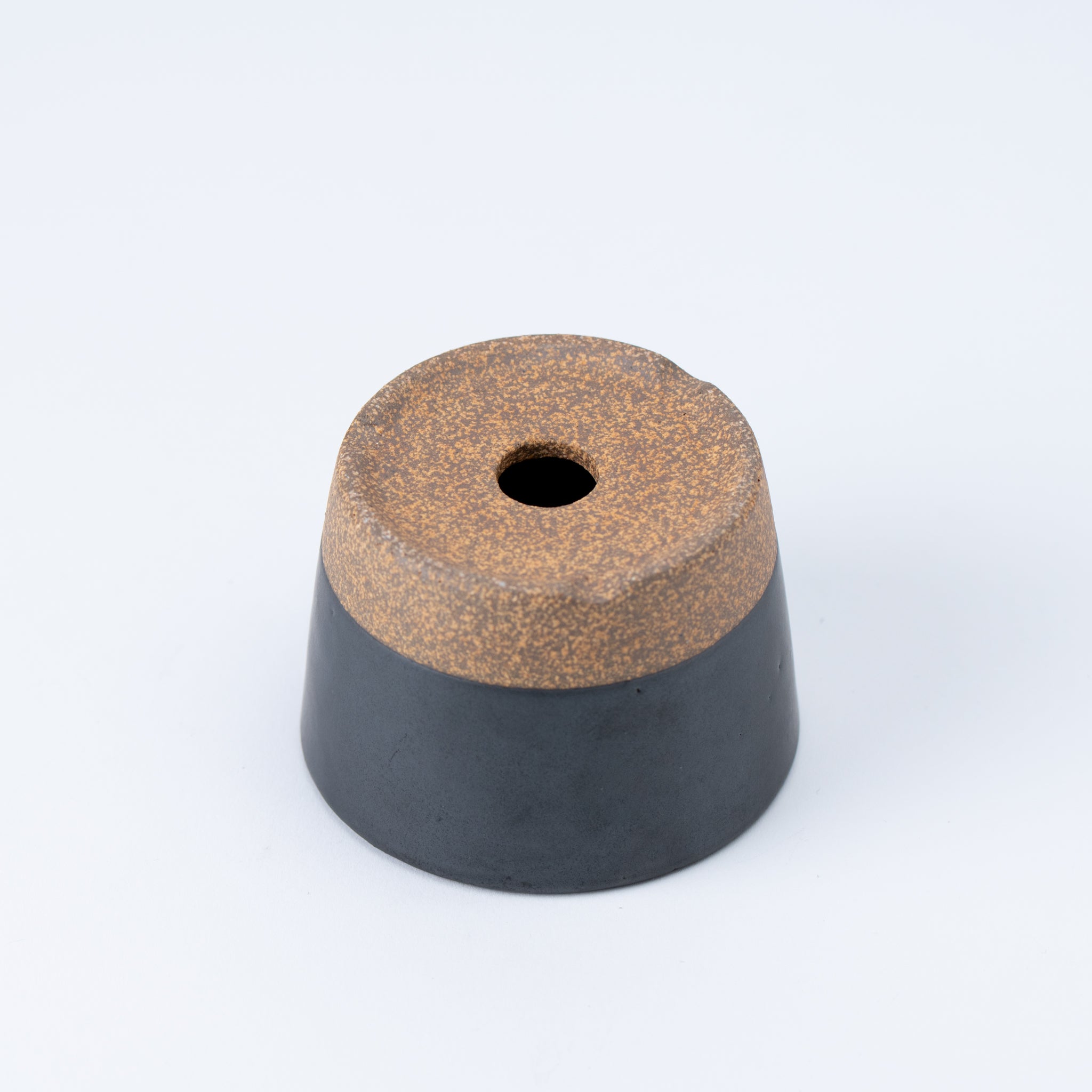 Naginowa Kutani Ware Black Japanese Bonsai Pot 3.5 in.