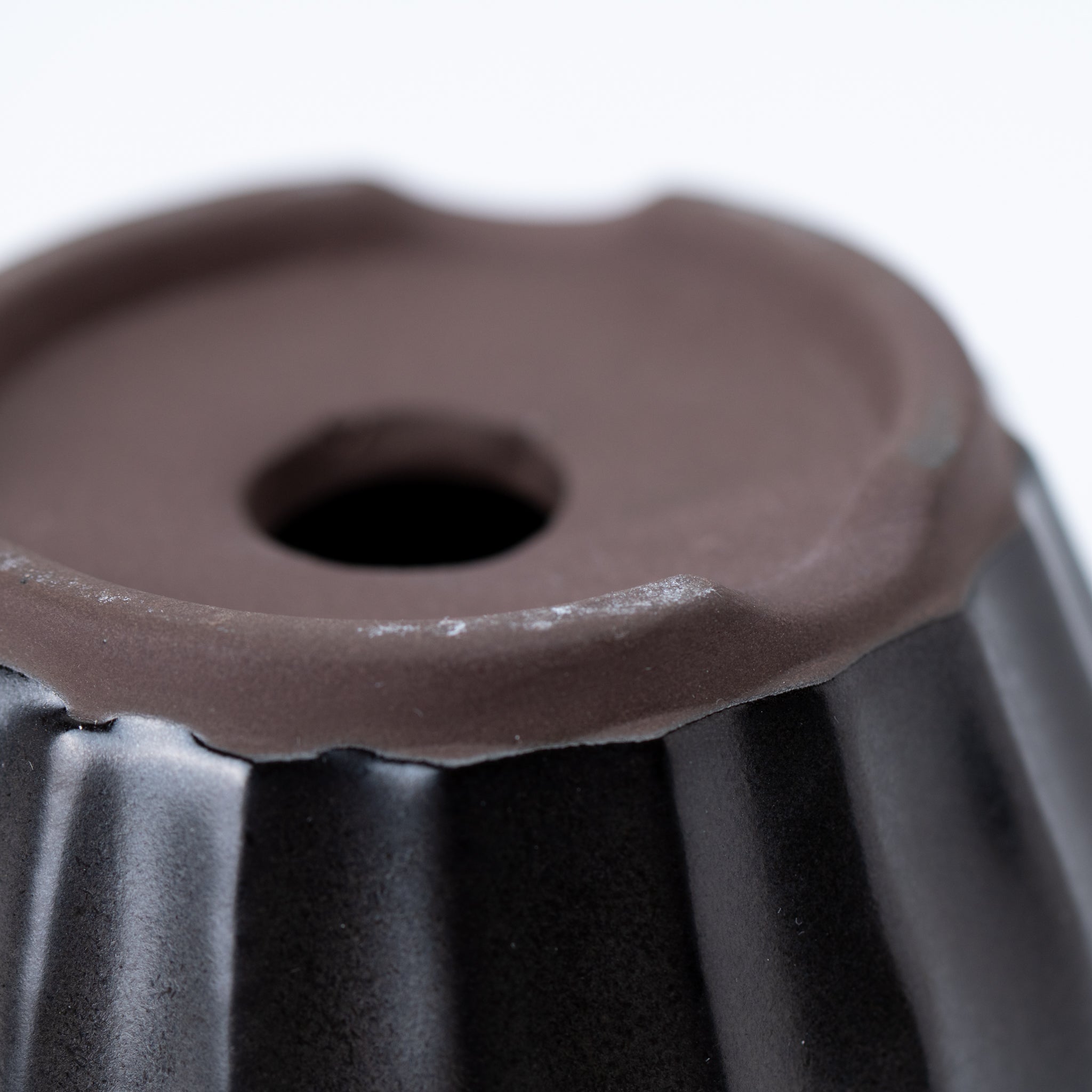 Naginowa Black Flower BANKO Ware Japanese Bonsai Pot 3.9 in.