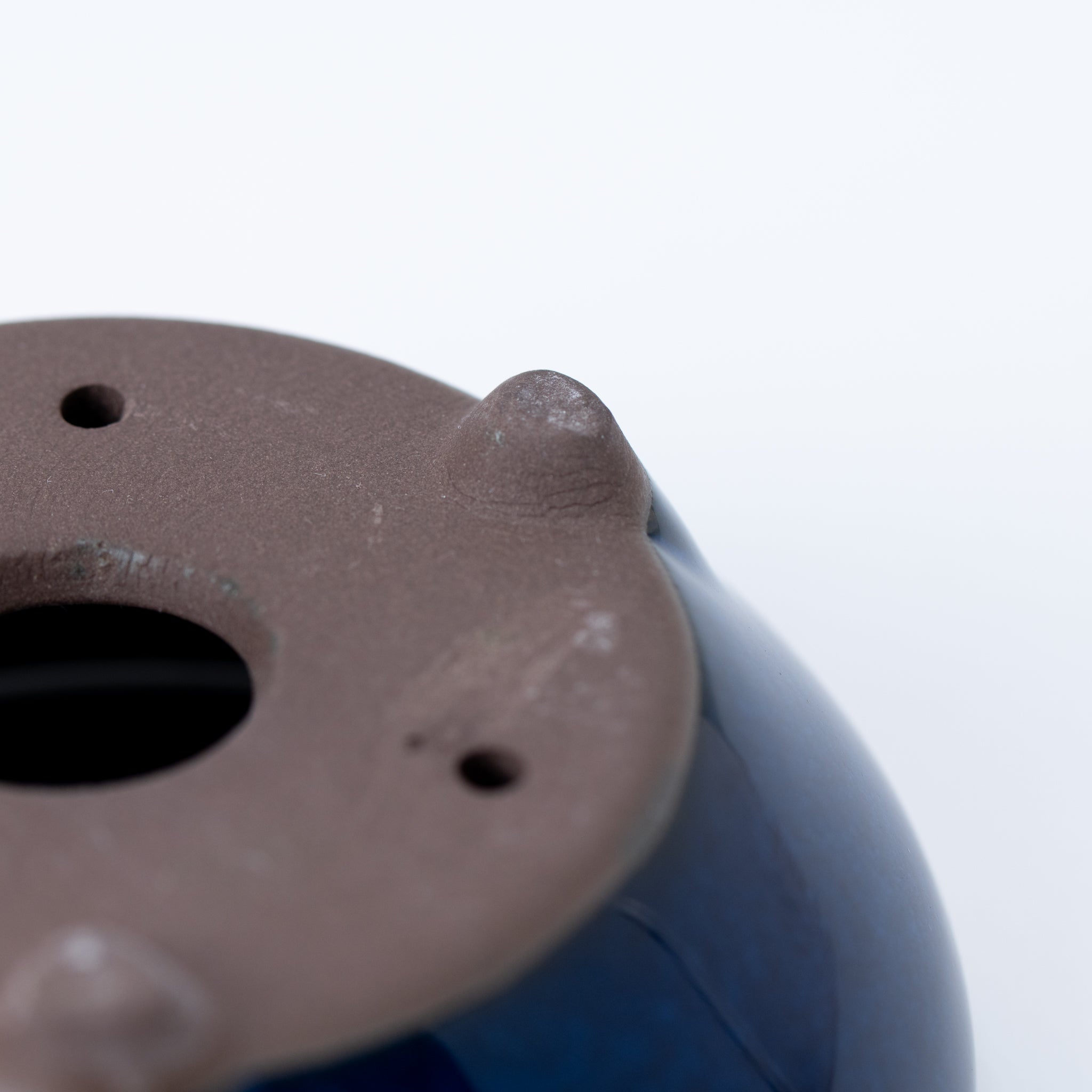 Naginowa Namako Navy BANKO Ware Japanese Bonsai Pot Set of 3